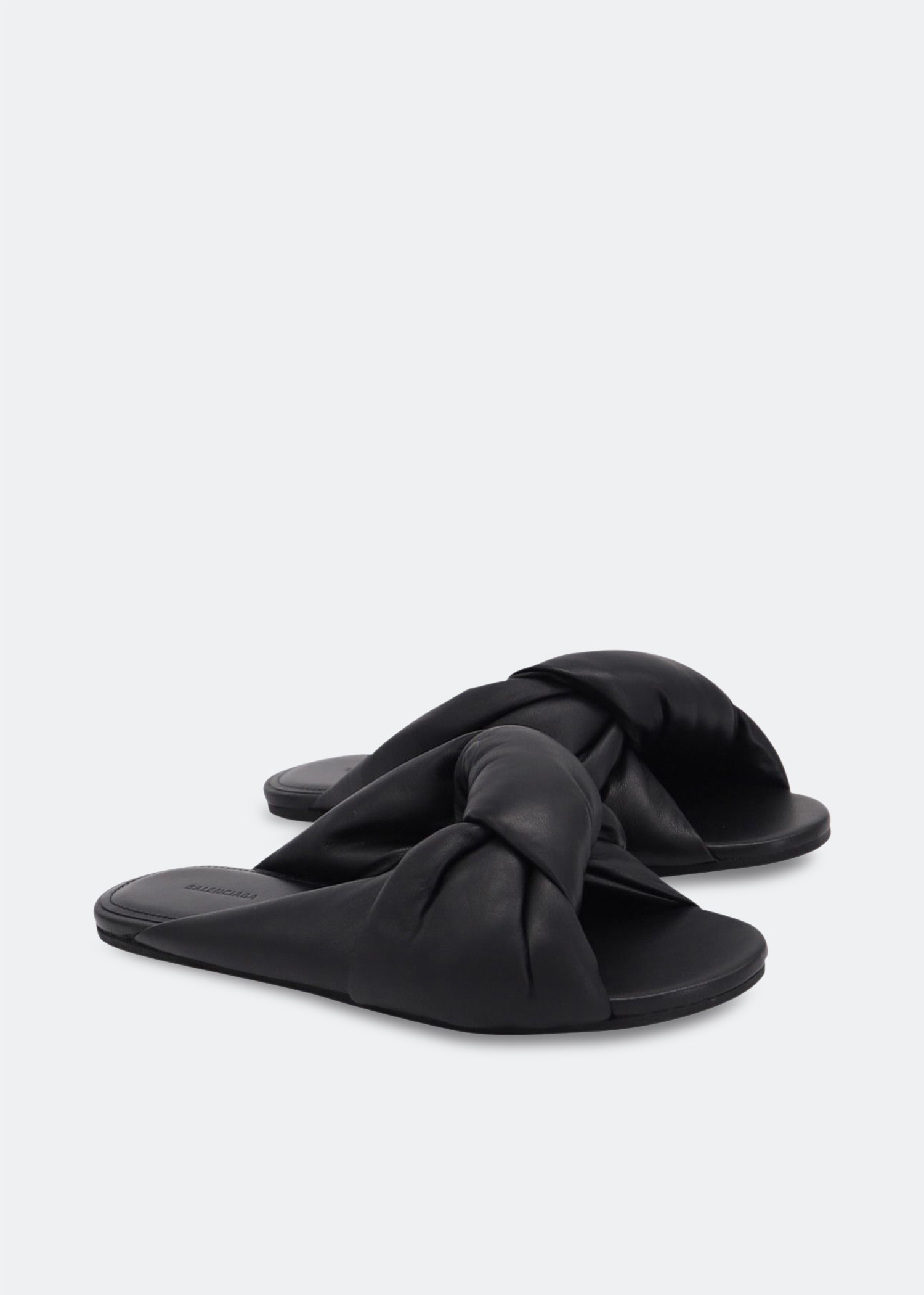 

Drapy slide sandals, Black