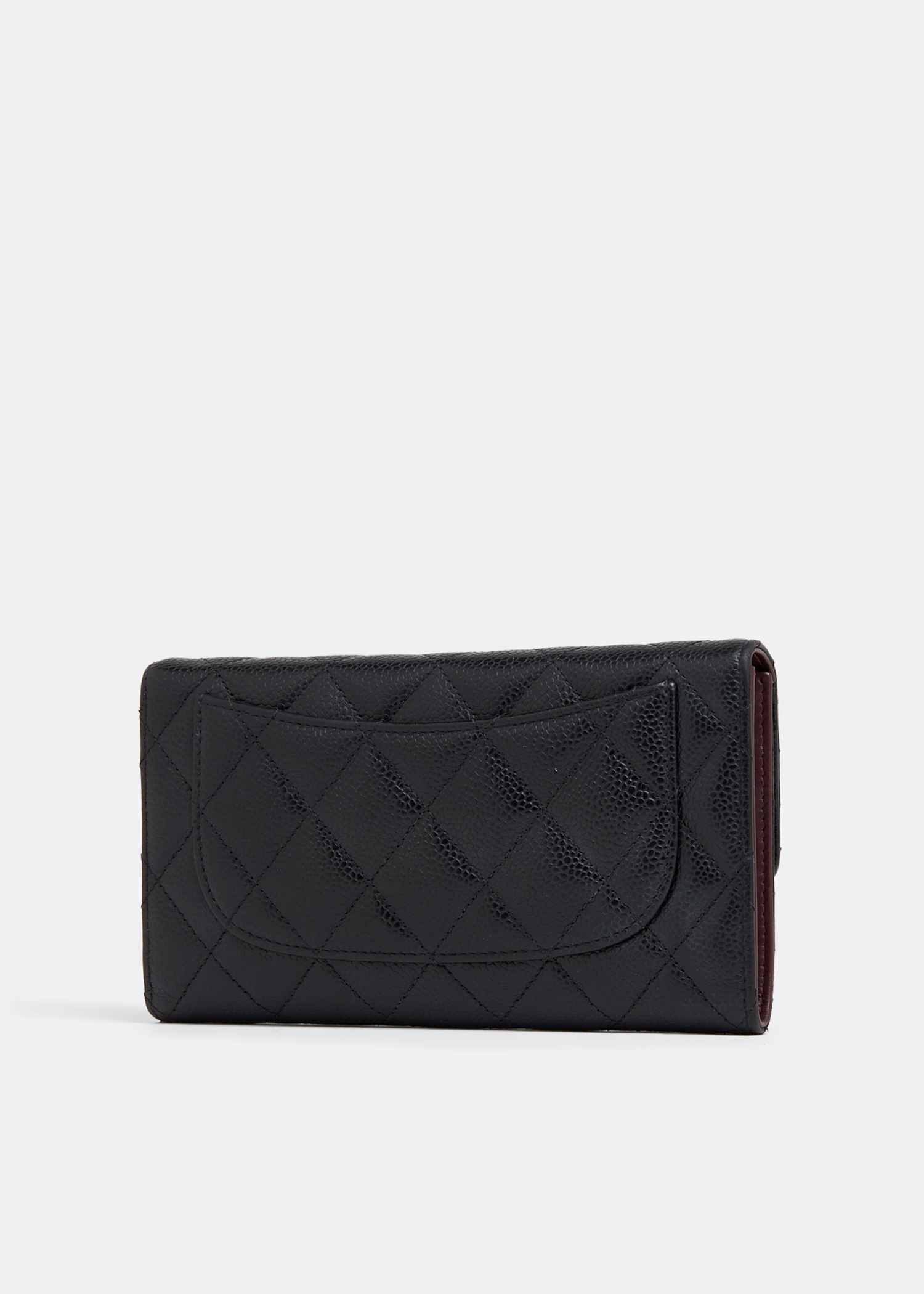 

Classic long flap wallet, Black