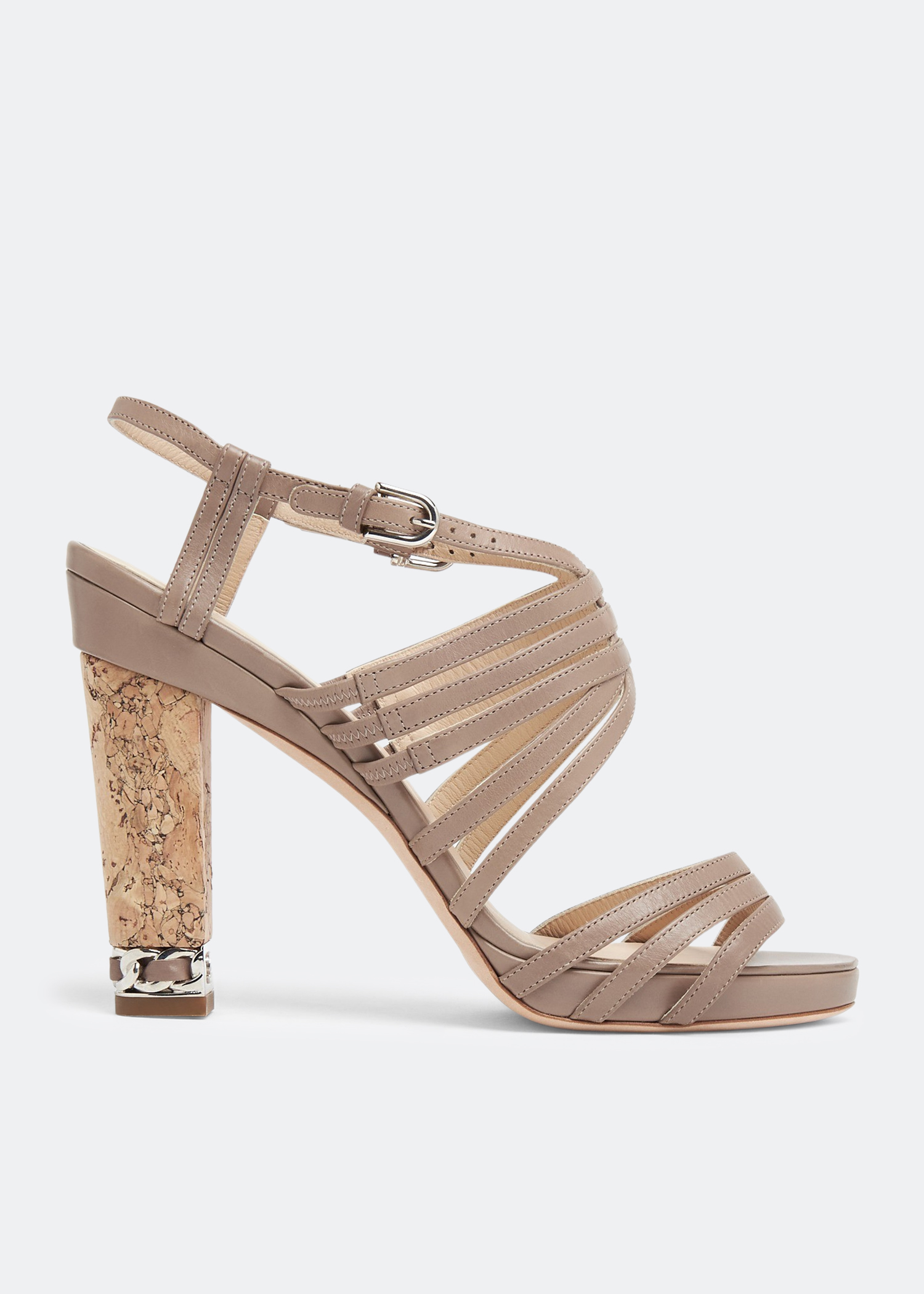 

Strappy sandals, Beige