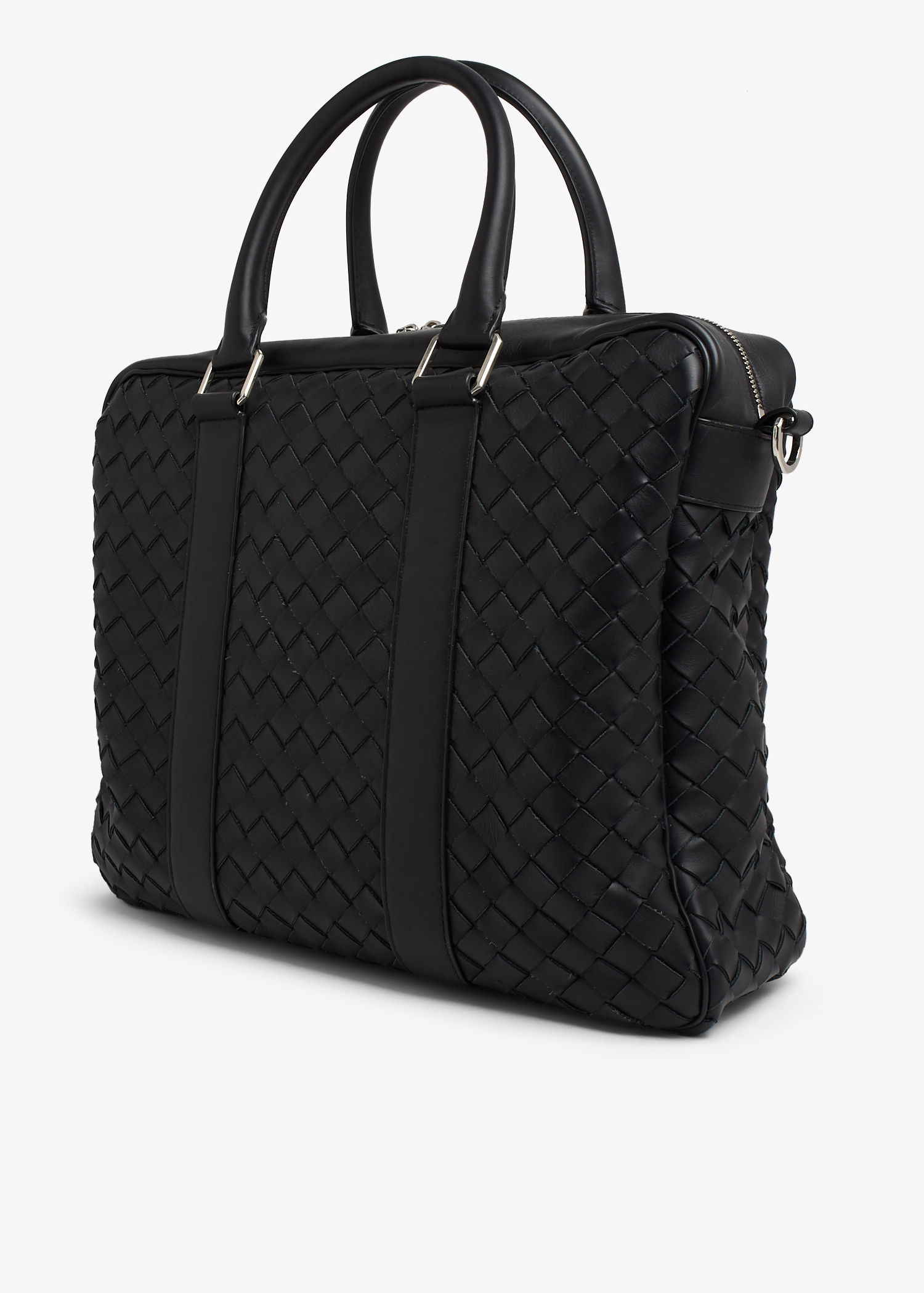 

Intrecciato briefcase, Black
