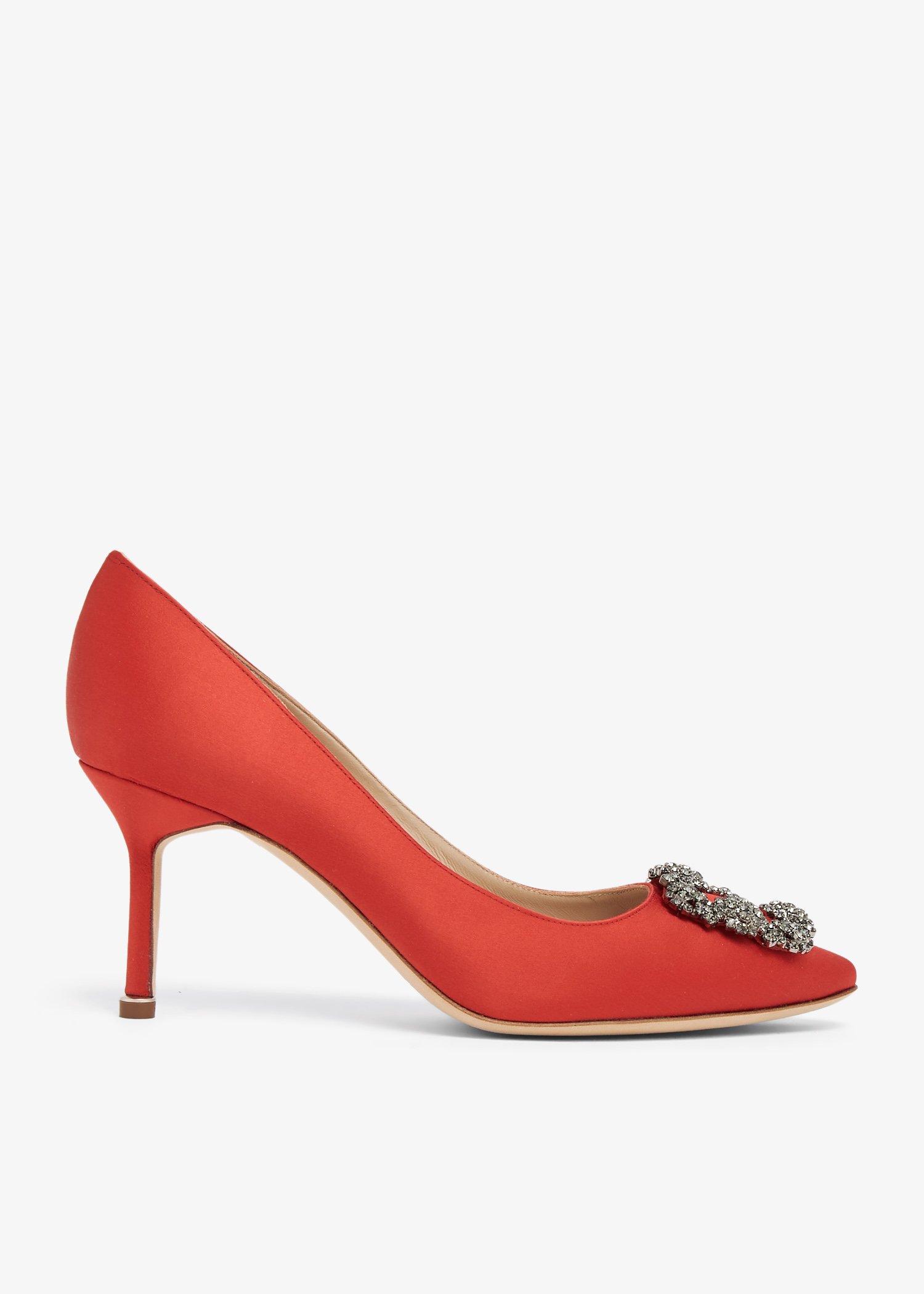 

Hangisi satin pumps, Red