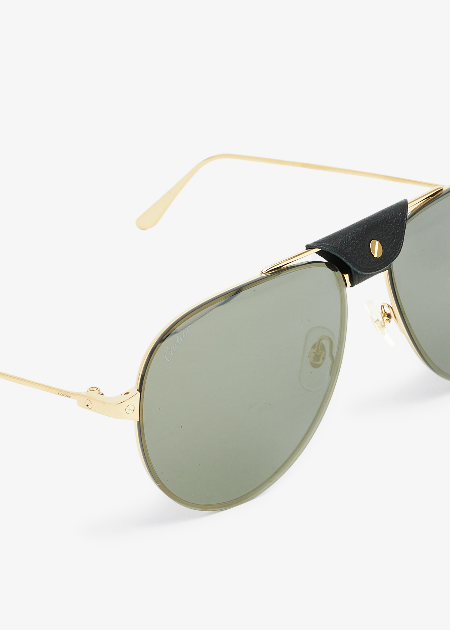 

Santos De Cartier aviator sunglasses, Gold