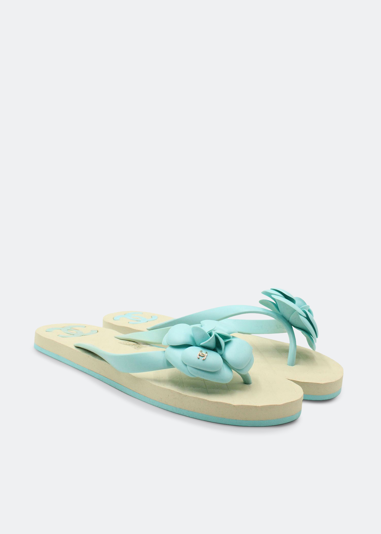 

Camellia flip flops, Blue