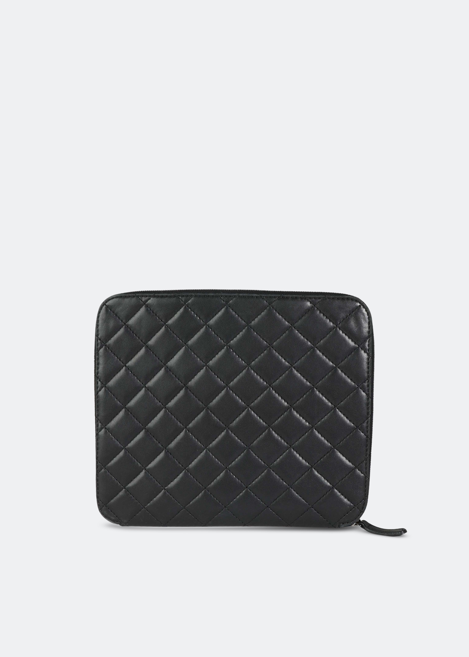 

Quilted zip-around iPad case, Black