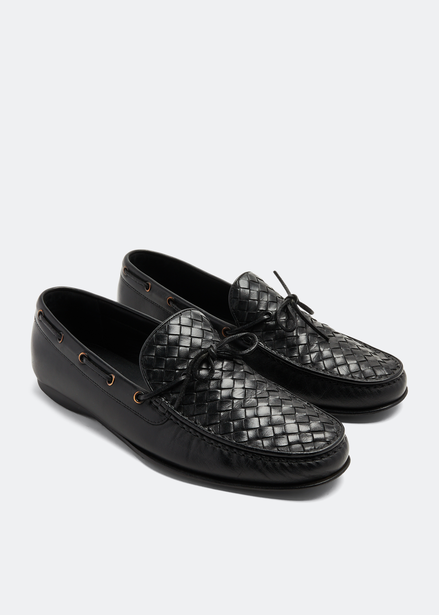 

Intrecciato Bow slip-on loafers, Black