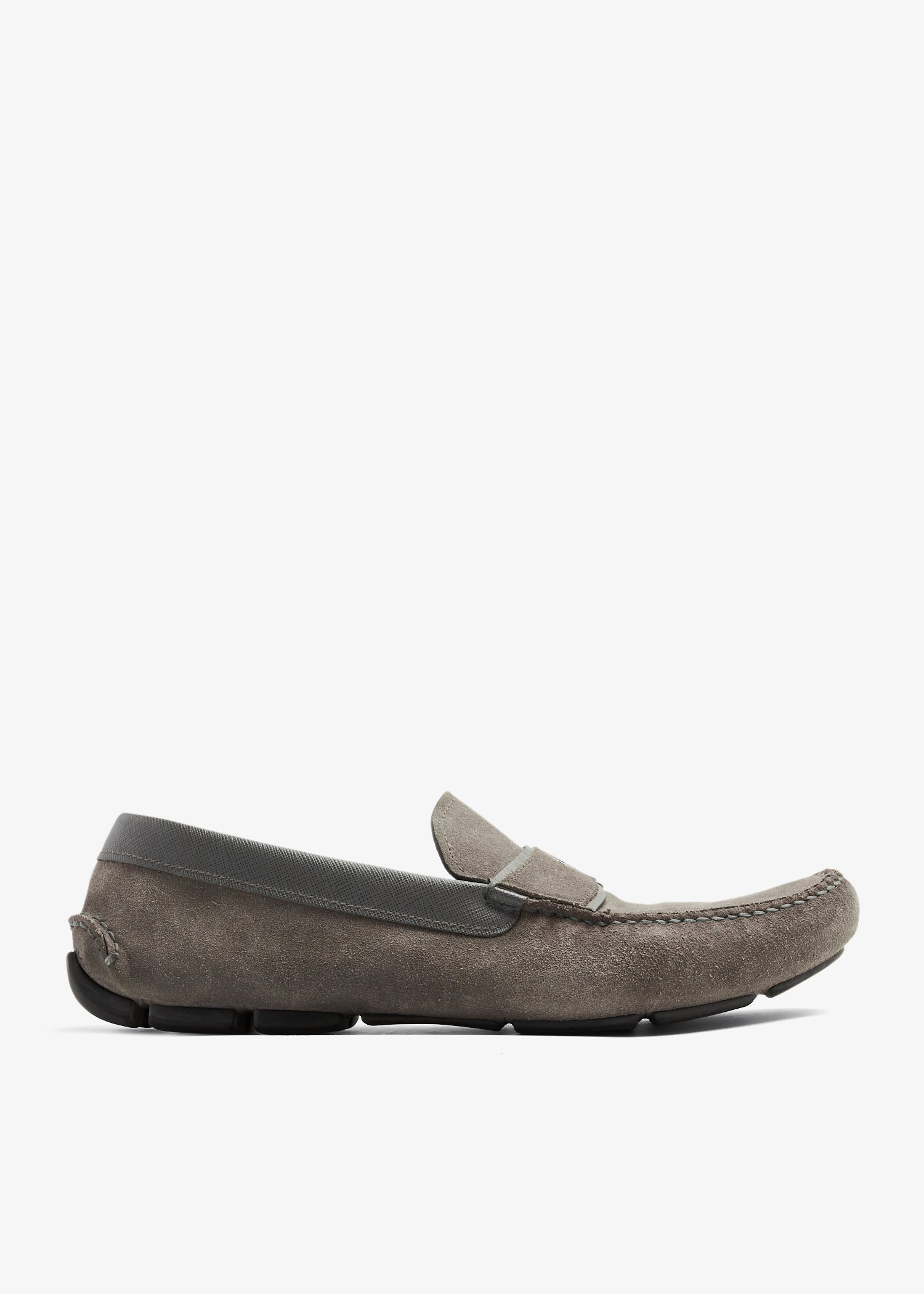 

Suede loafers, Grey