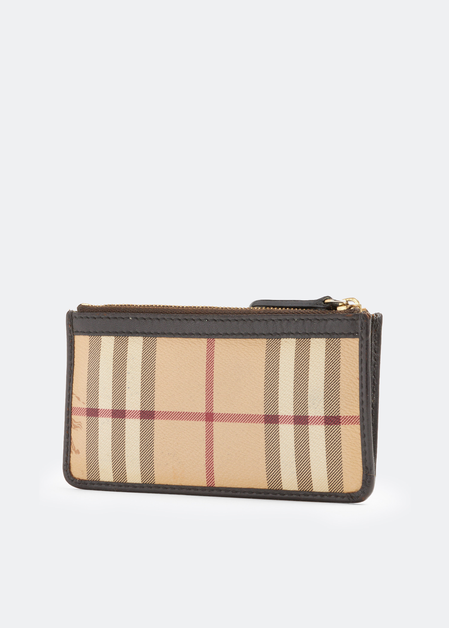 

Check coin purse, Beige