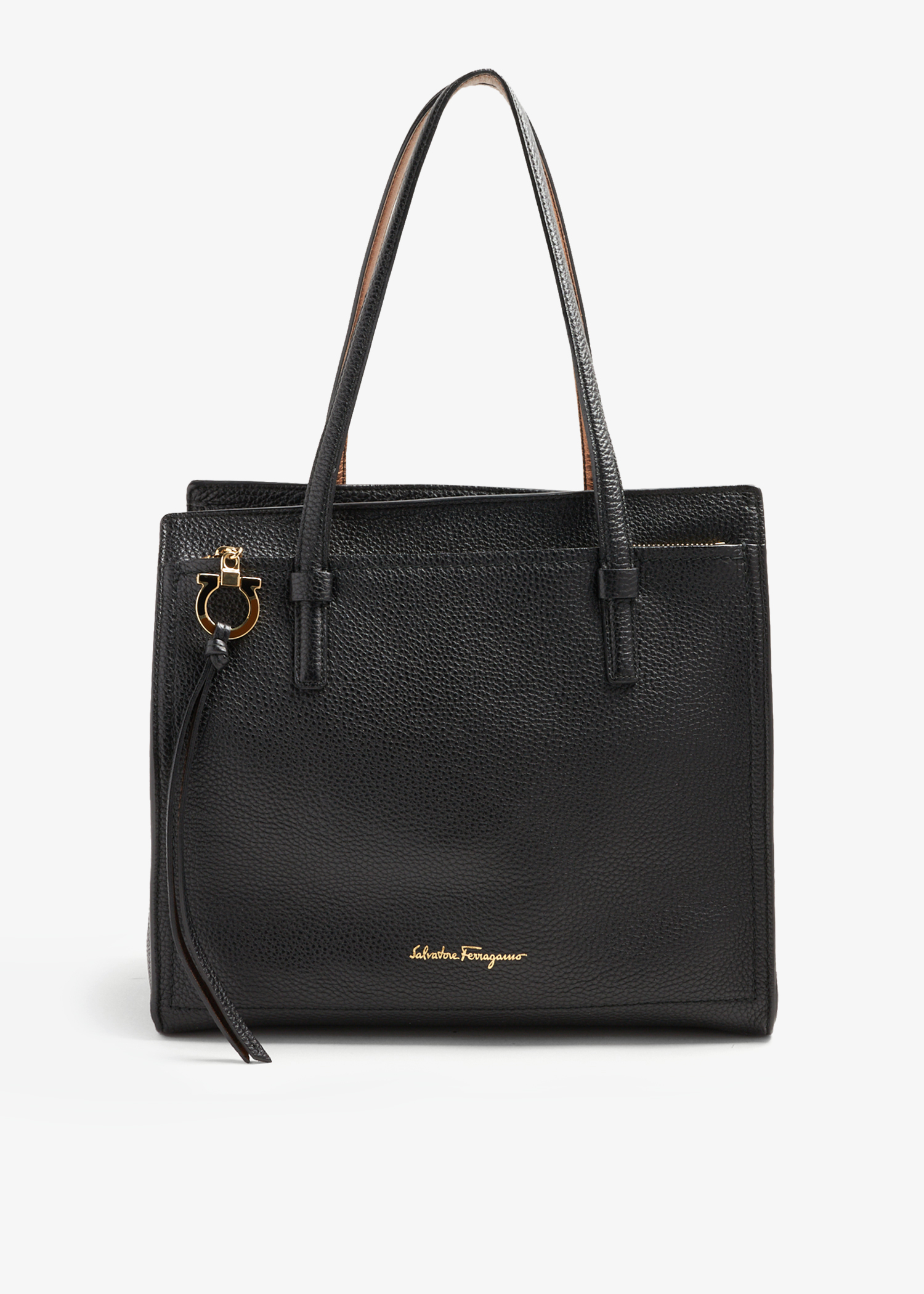 

Amy leather tote bag, Black
