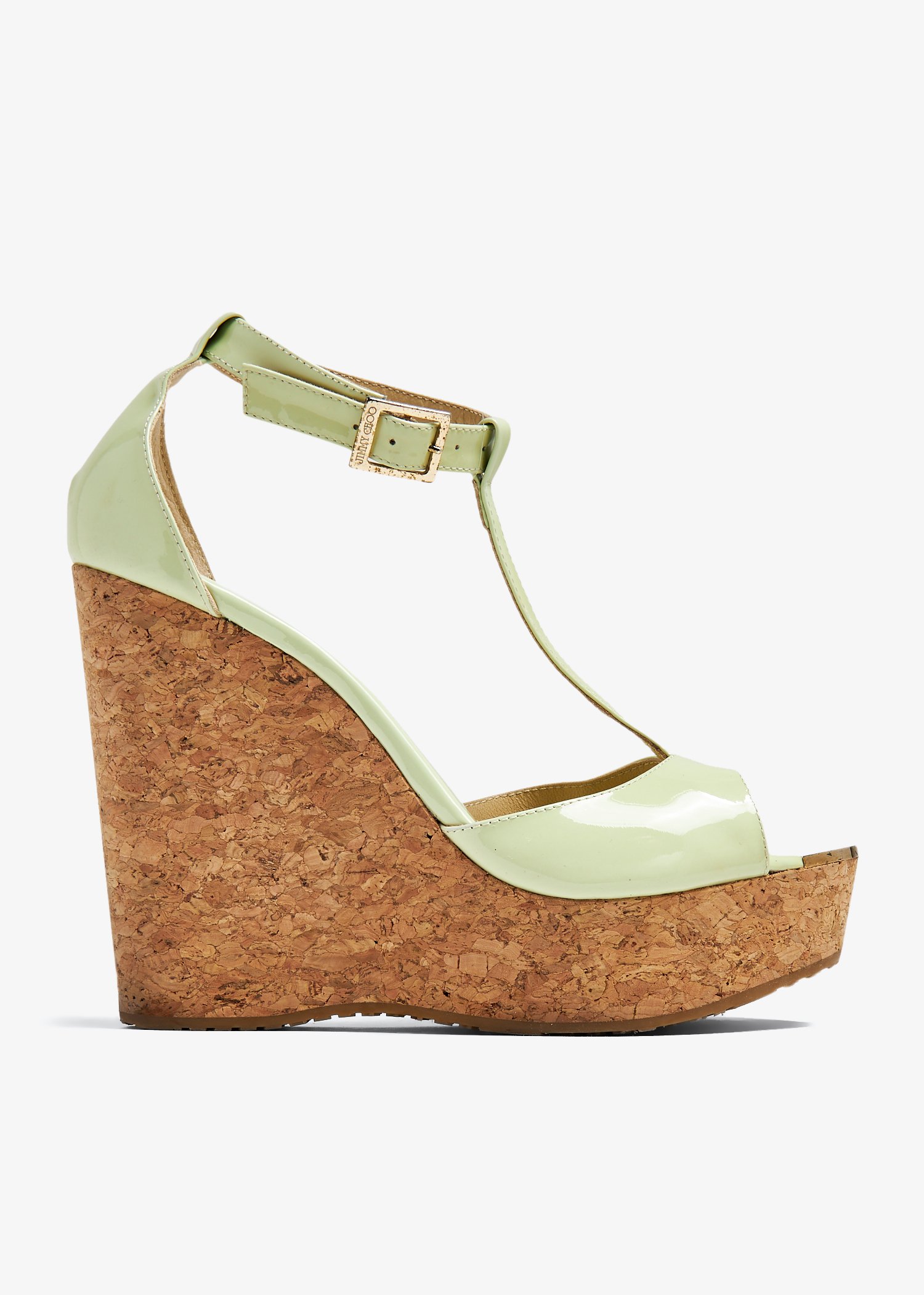 

T-Strap wedge sandals, Green