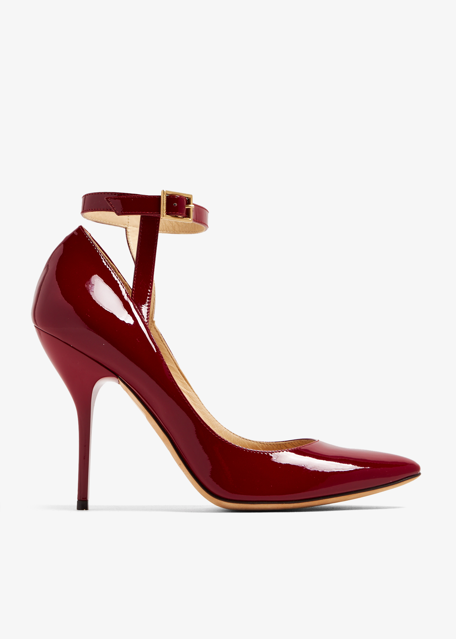 

Ankle-strap pumps, Burgundy