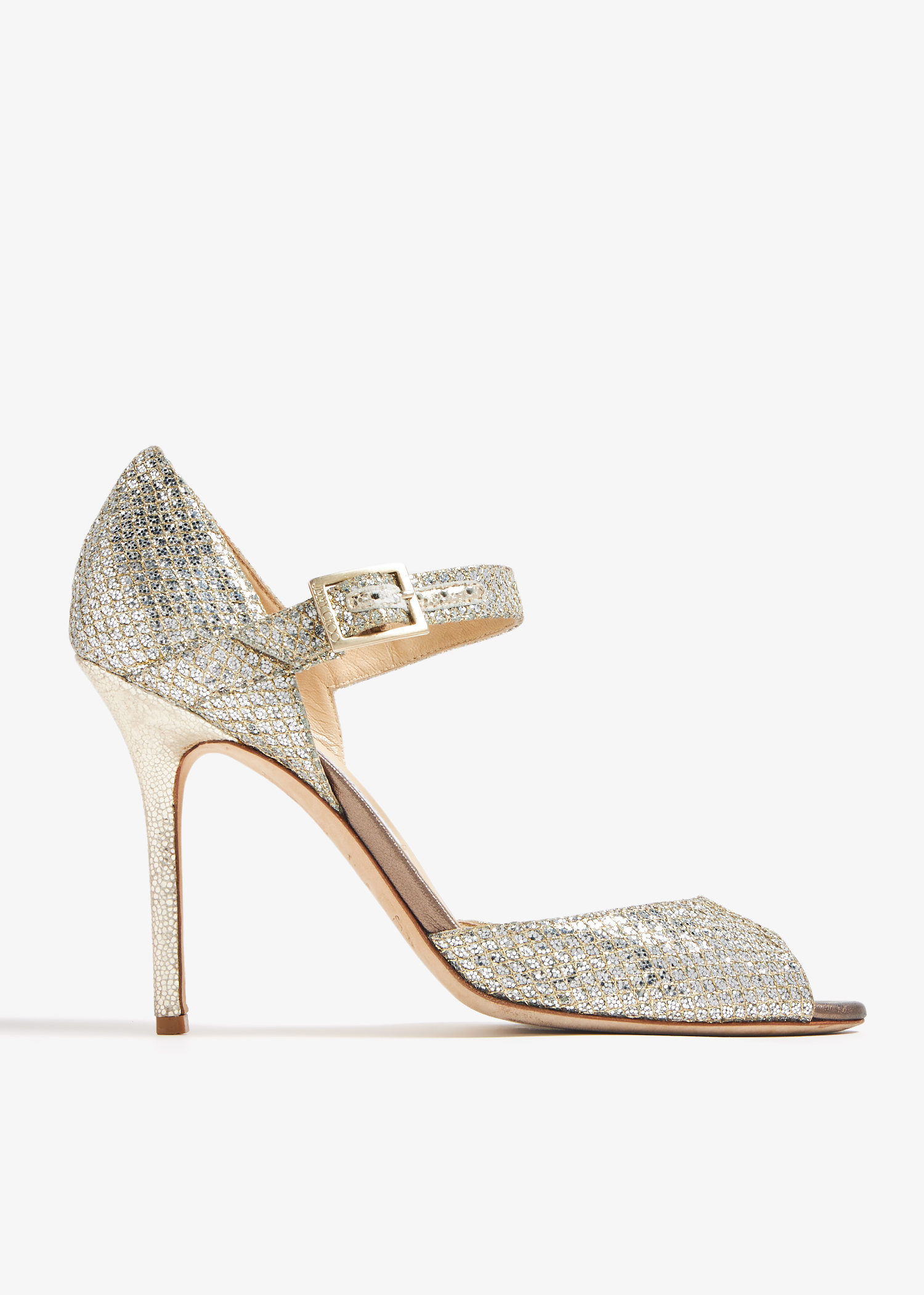 

Lace Mary Jane sandals, Silver