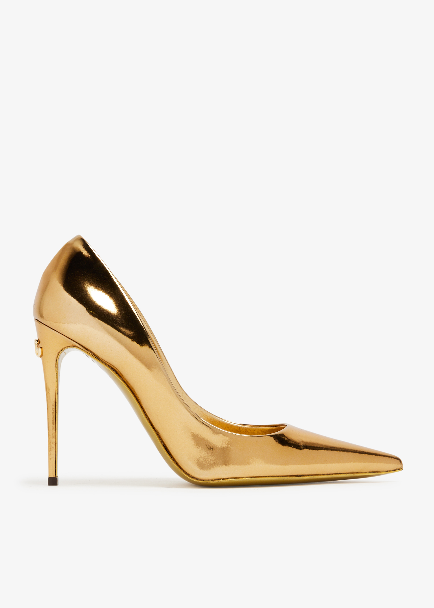 

Mirror leather pumps, Gold