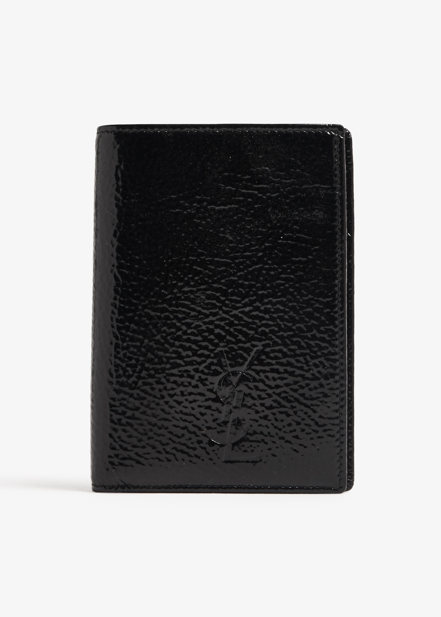 

Patent leather bifold wallet, Black