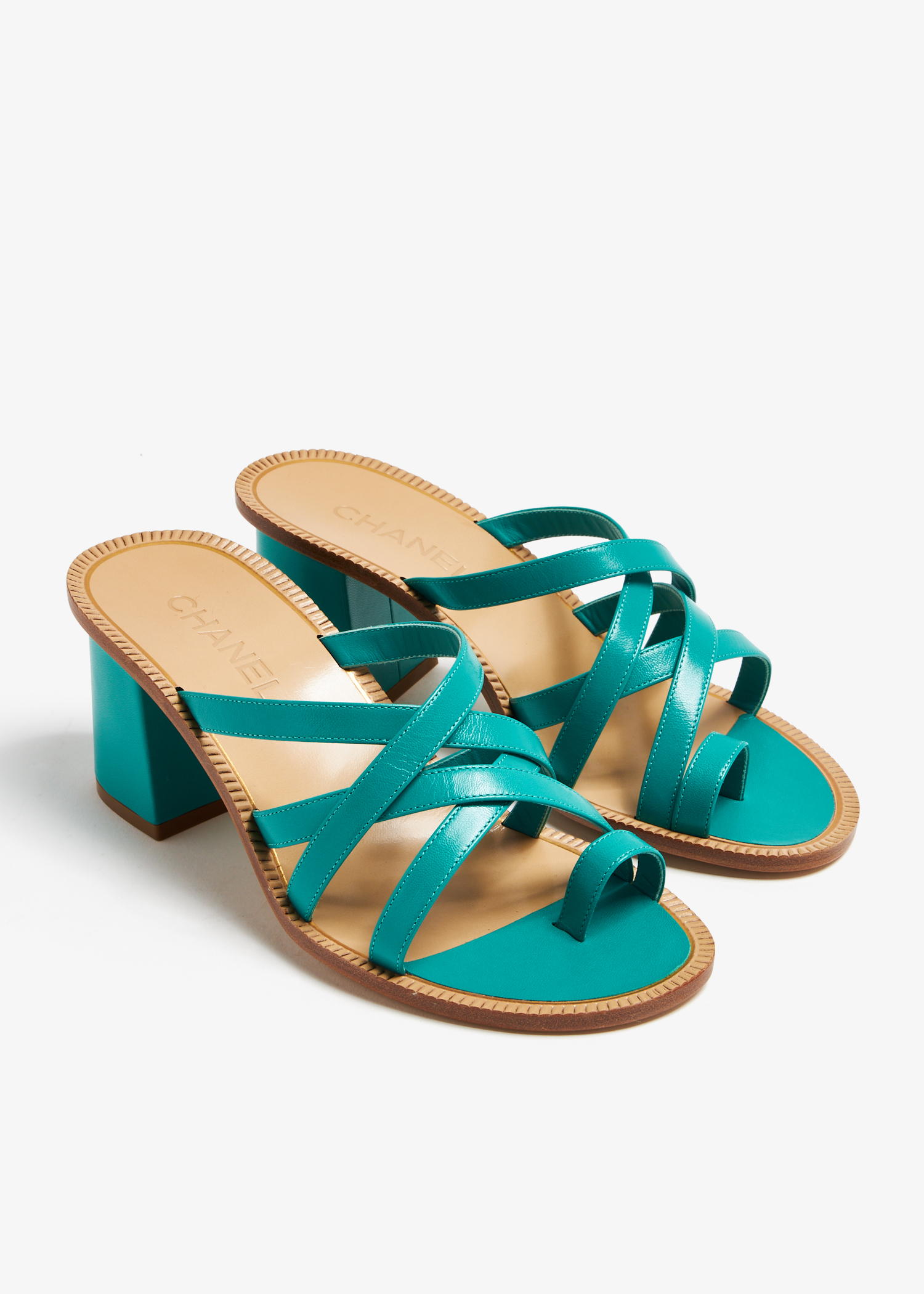 

Strappy sandals, Green