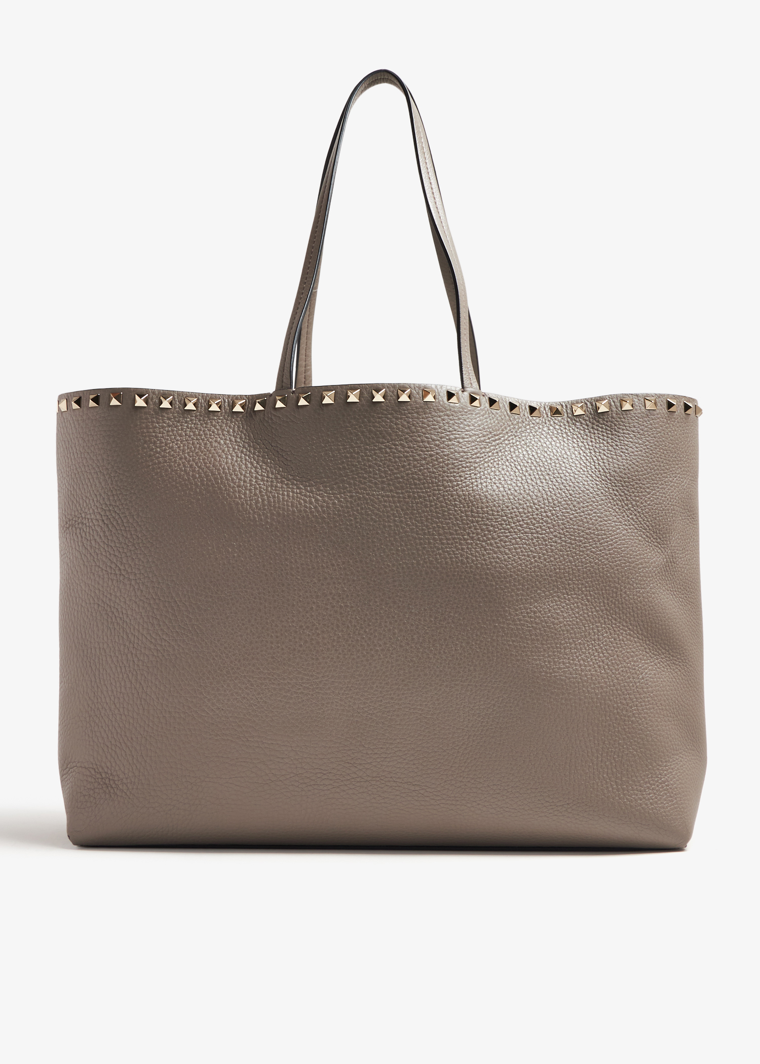 

Rockstud large shopping tote bag, Grey