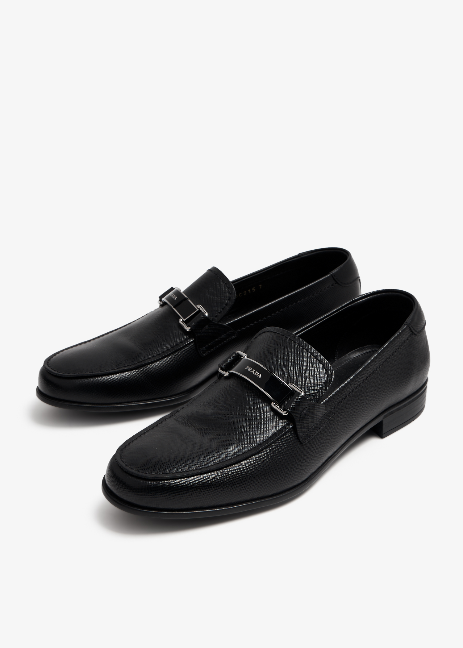 

Logo Plaque loafers, Black