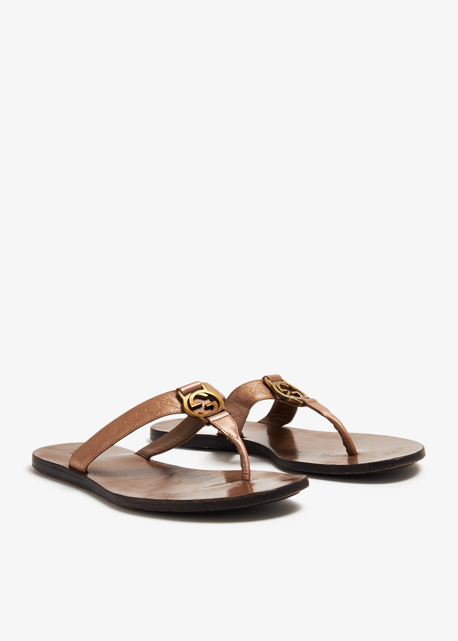 

Guccissima GG thong sandals, Brown