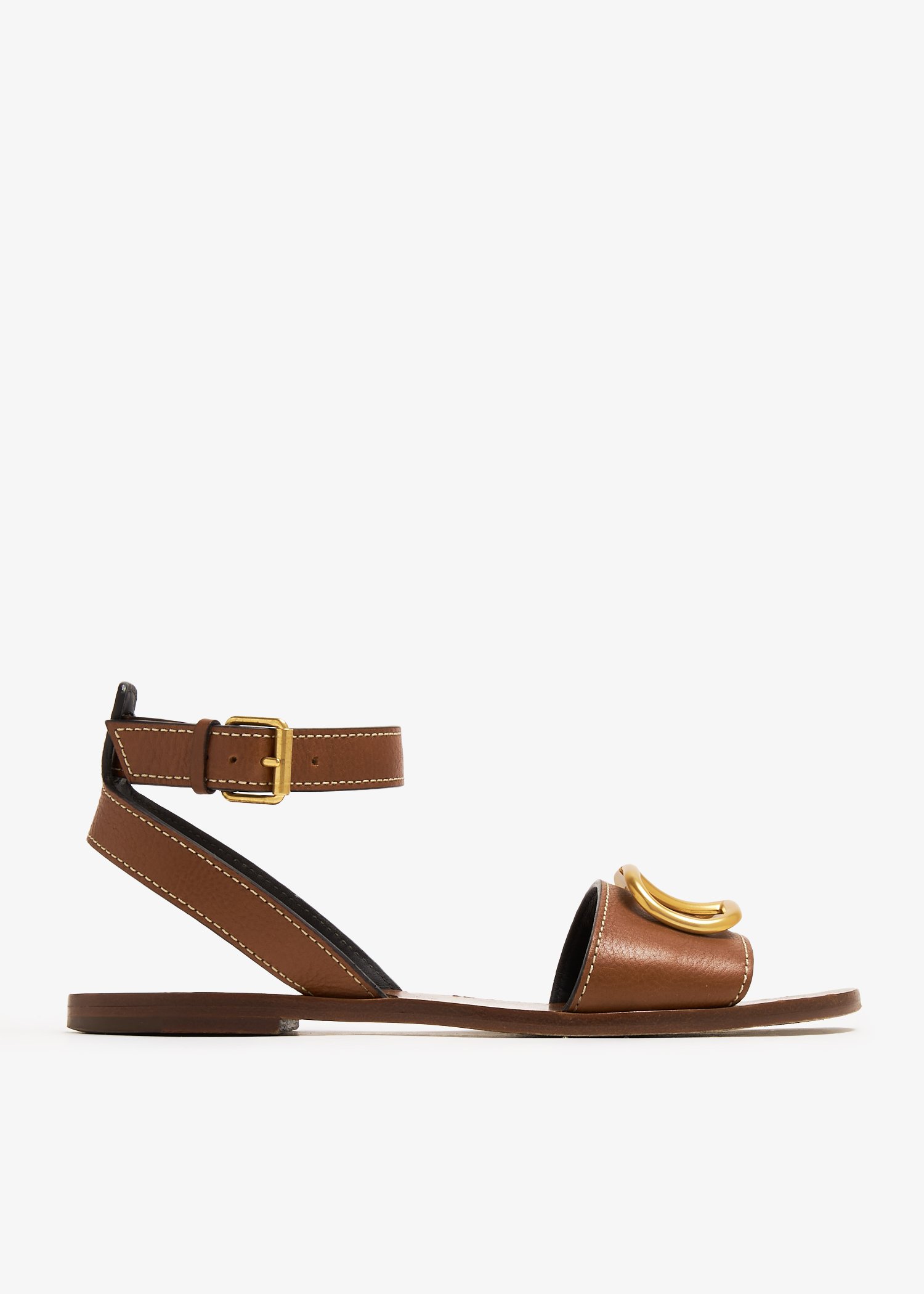 

Vlogo flat sandals, Brown