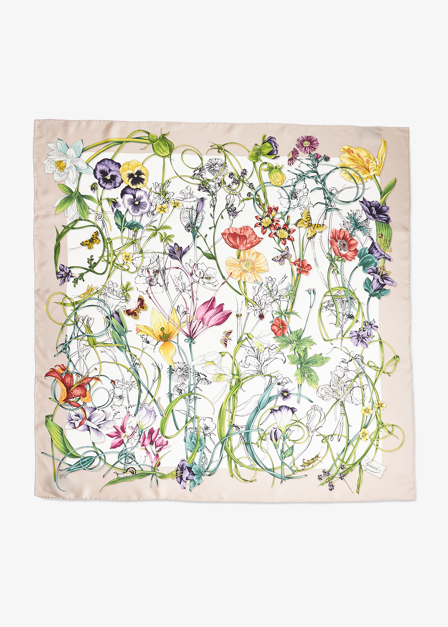 

Printed silk twill scarf