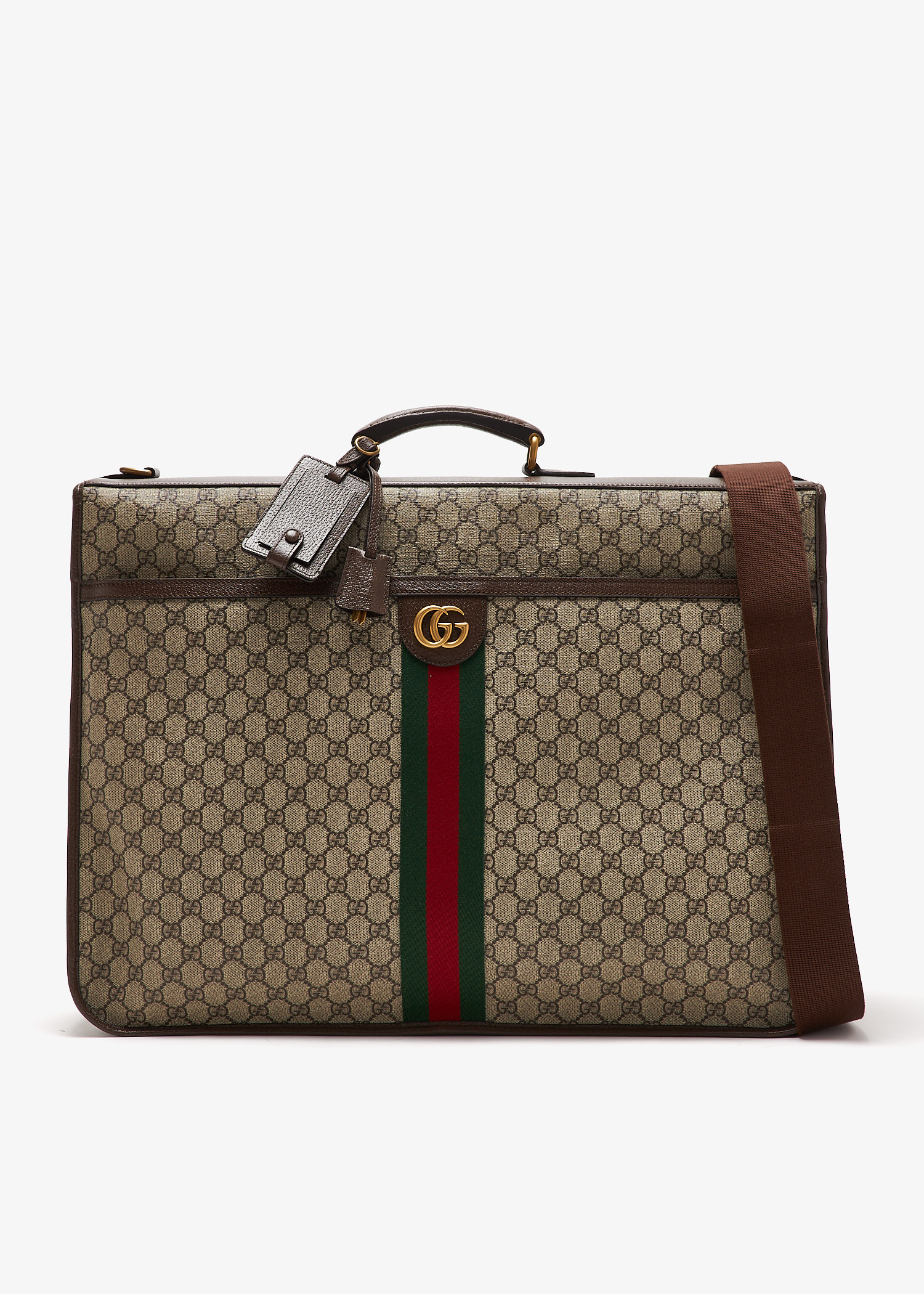 

GG Supreme Savoy garment bag, Brown