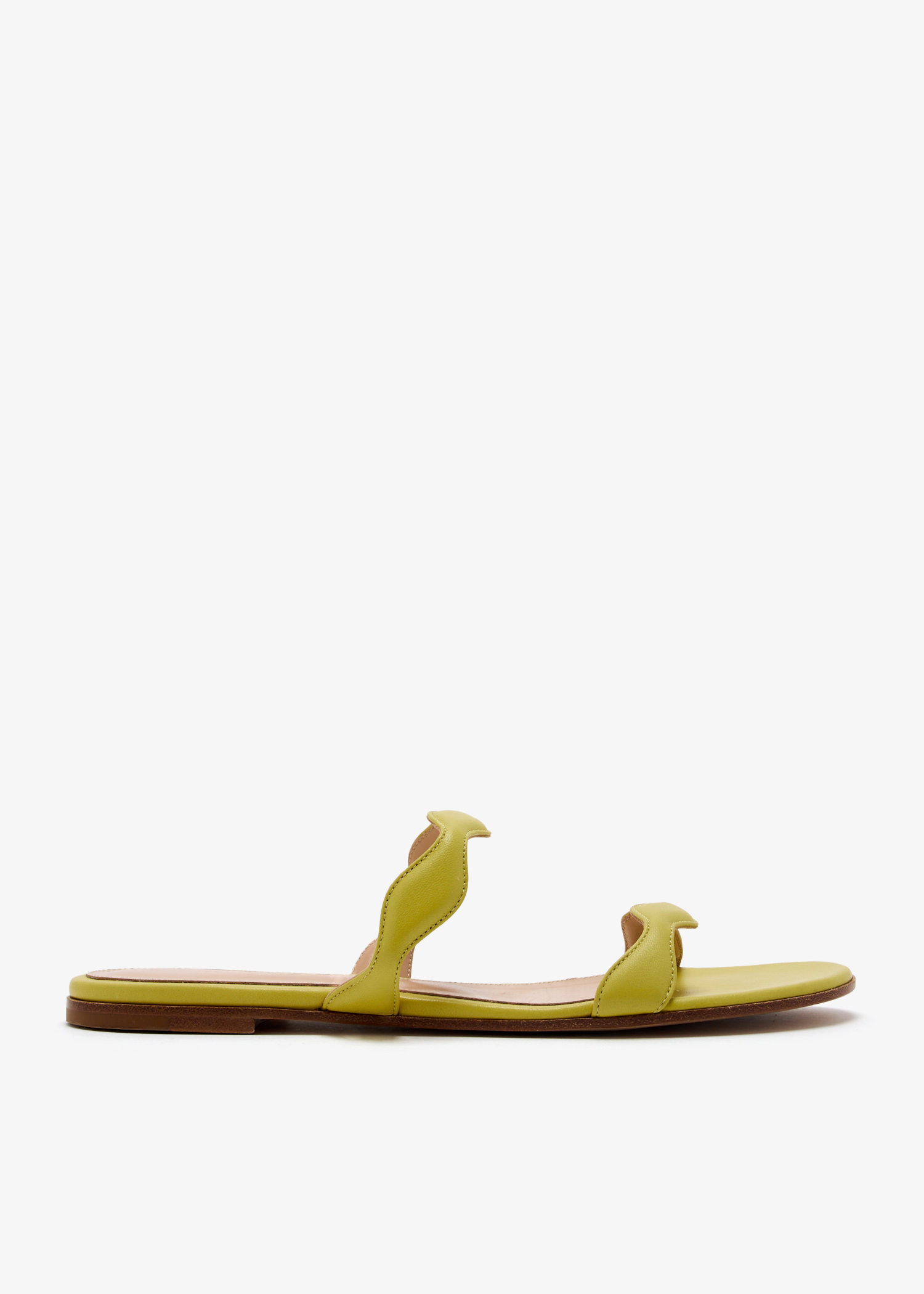 

Wavy flat sandals, Green