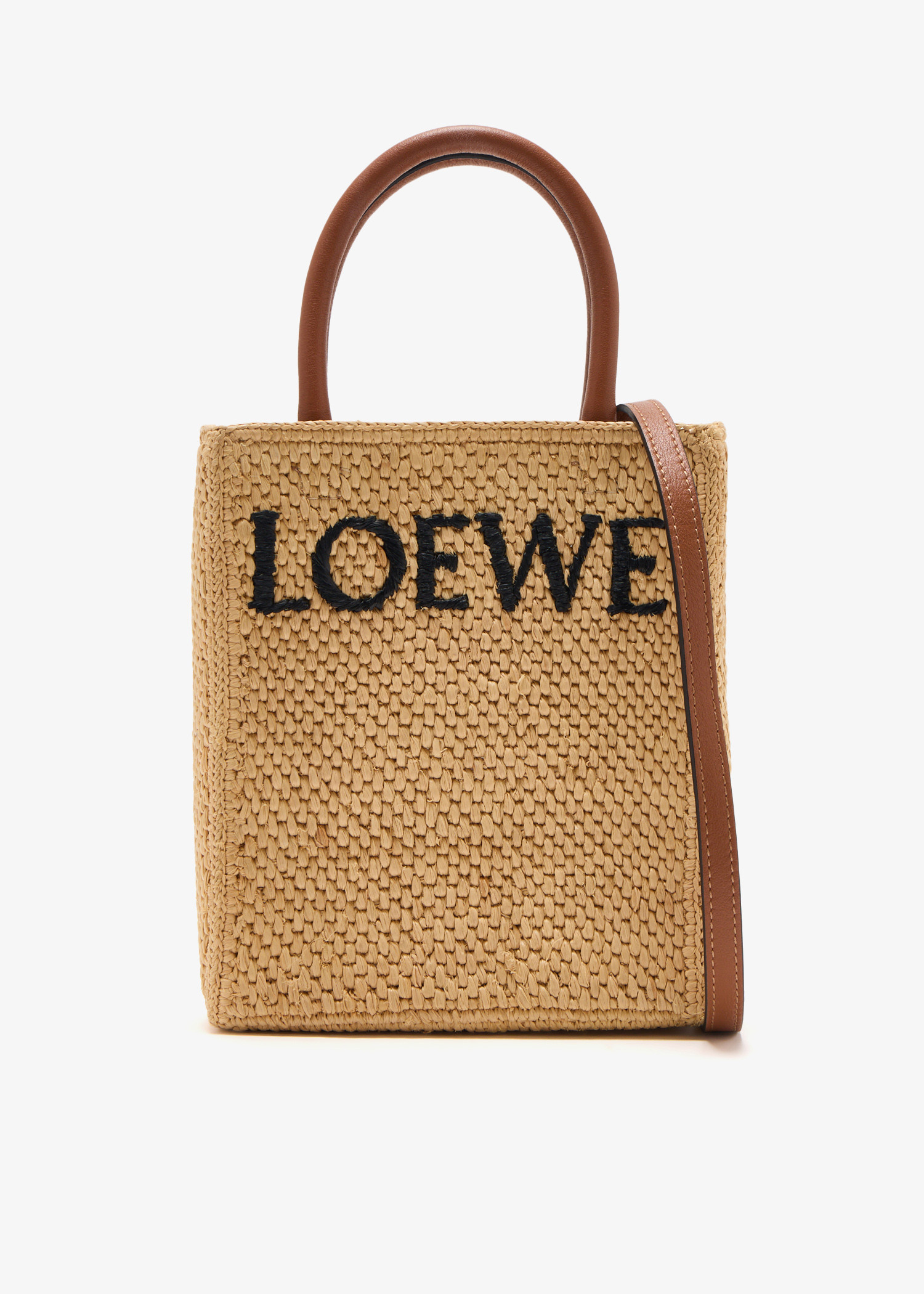 

Raffia tote bag, Beige