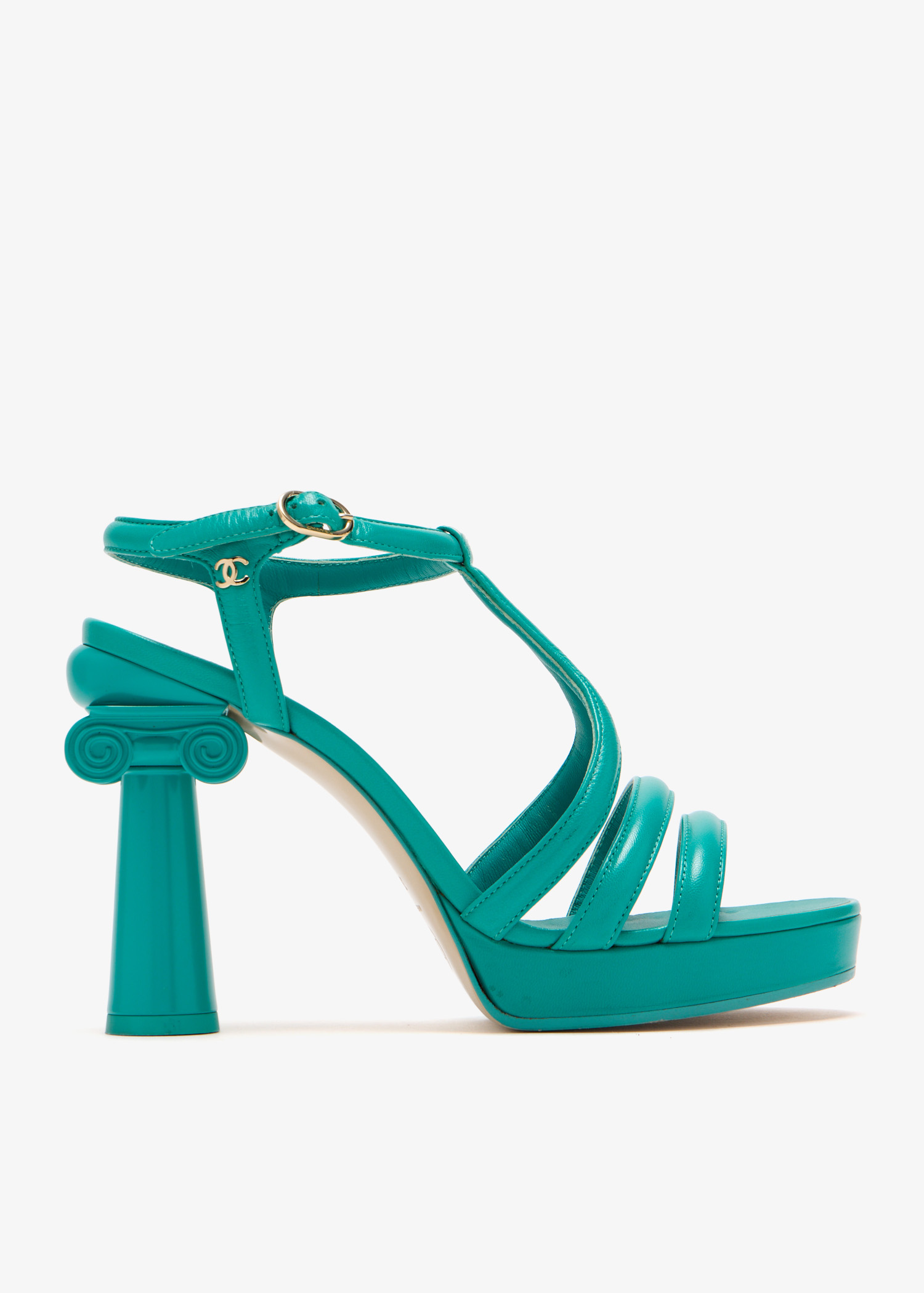 

Parthenon Grecian Column platform sandals, Blue