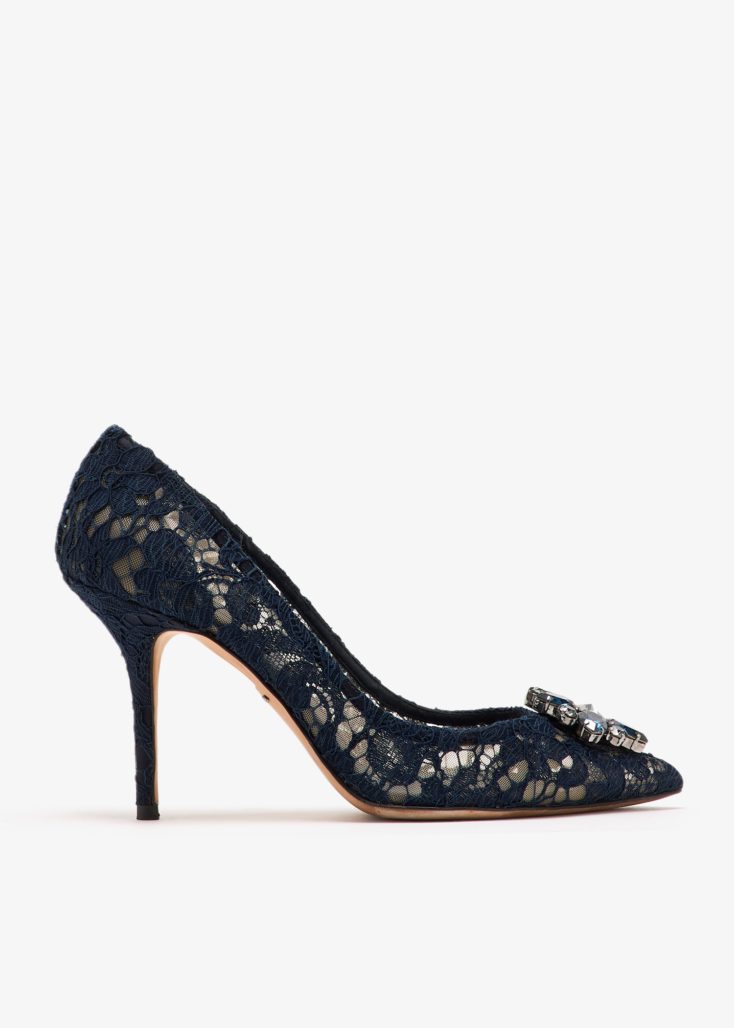 

Lace pumps, Navy