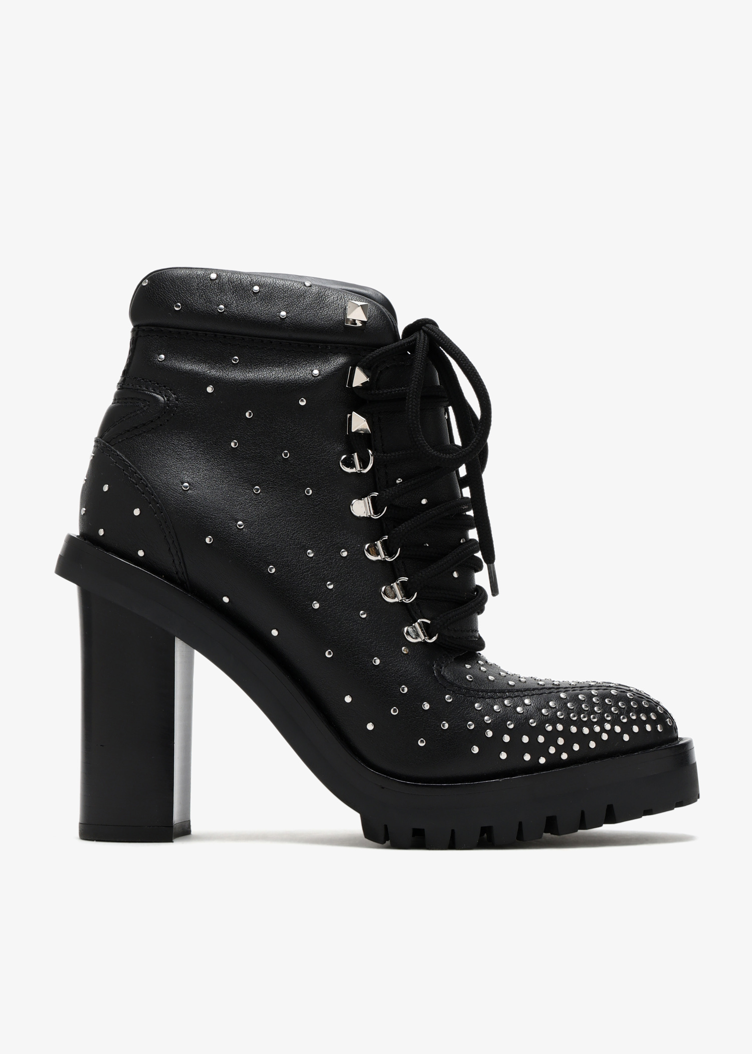 

Rockstud platform boots, Black