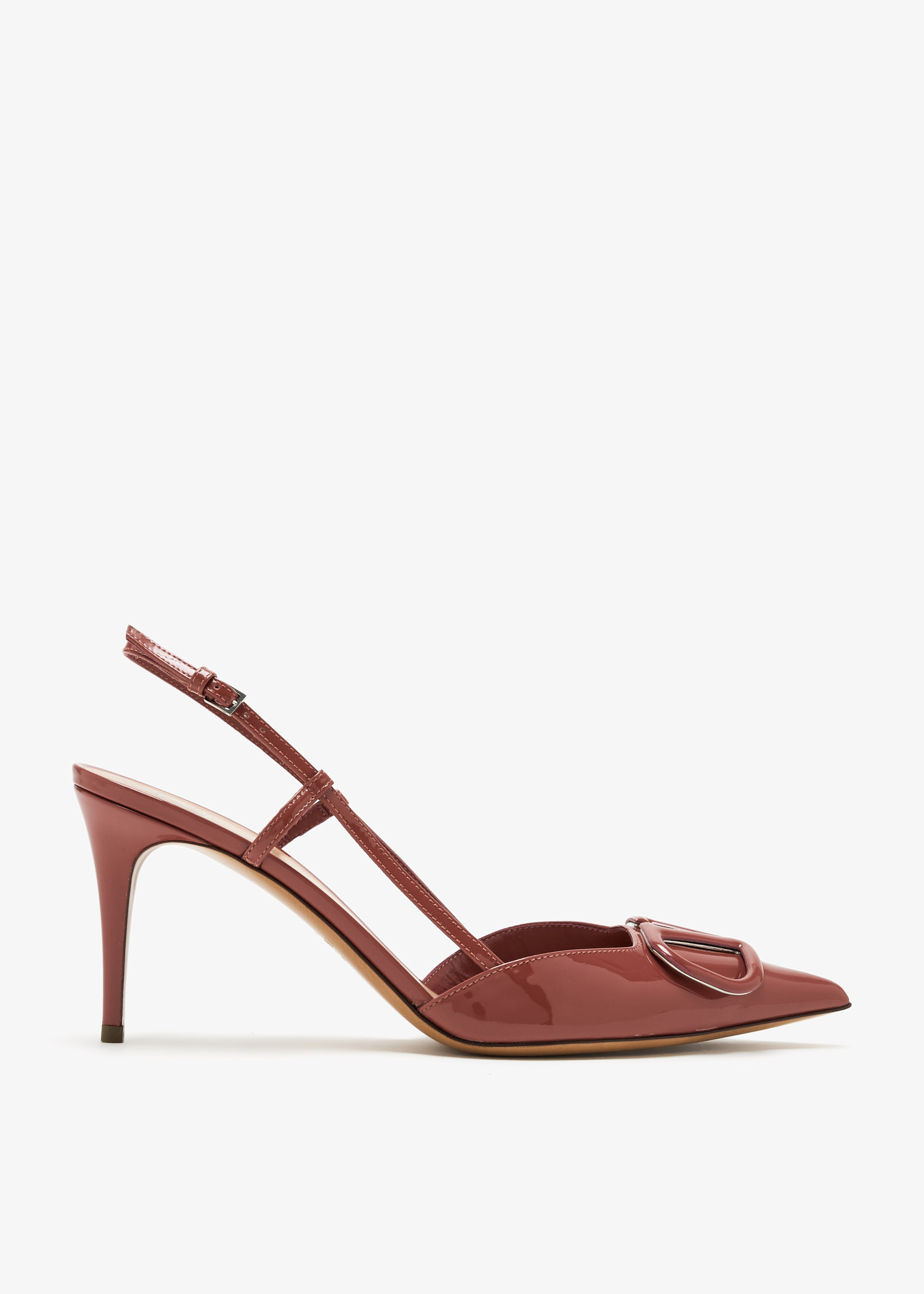 

VLogo Signature slingback pumps, Brown