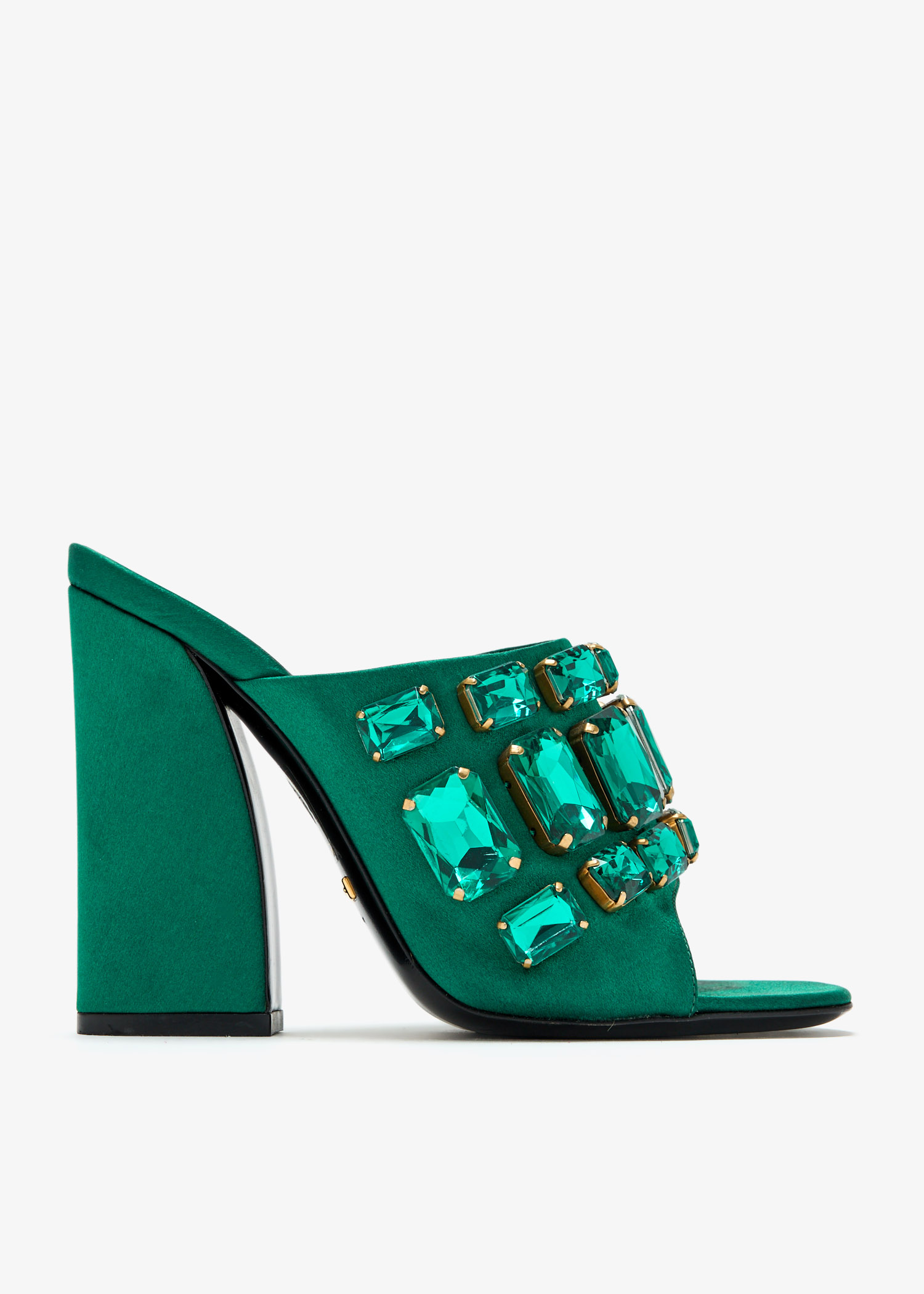 

Bejeweled sandals, Green