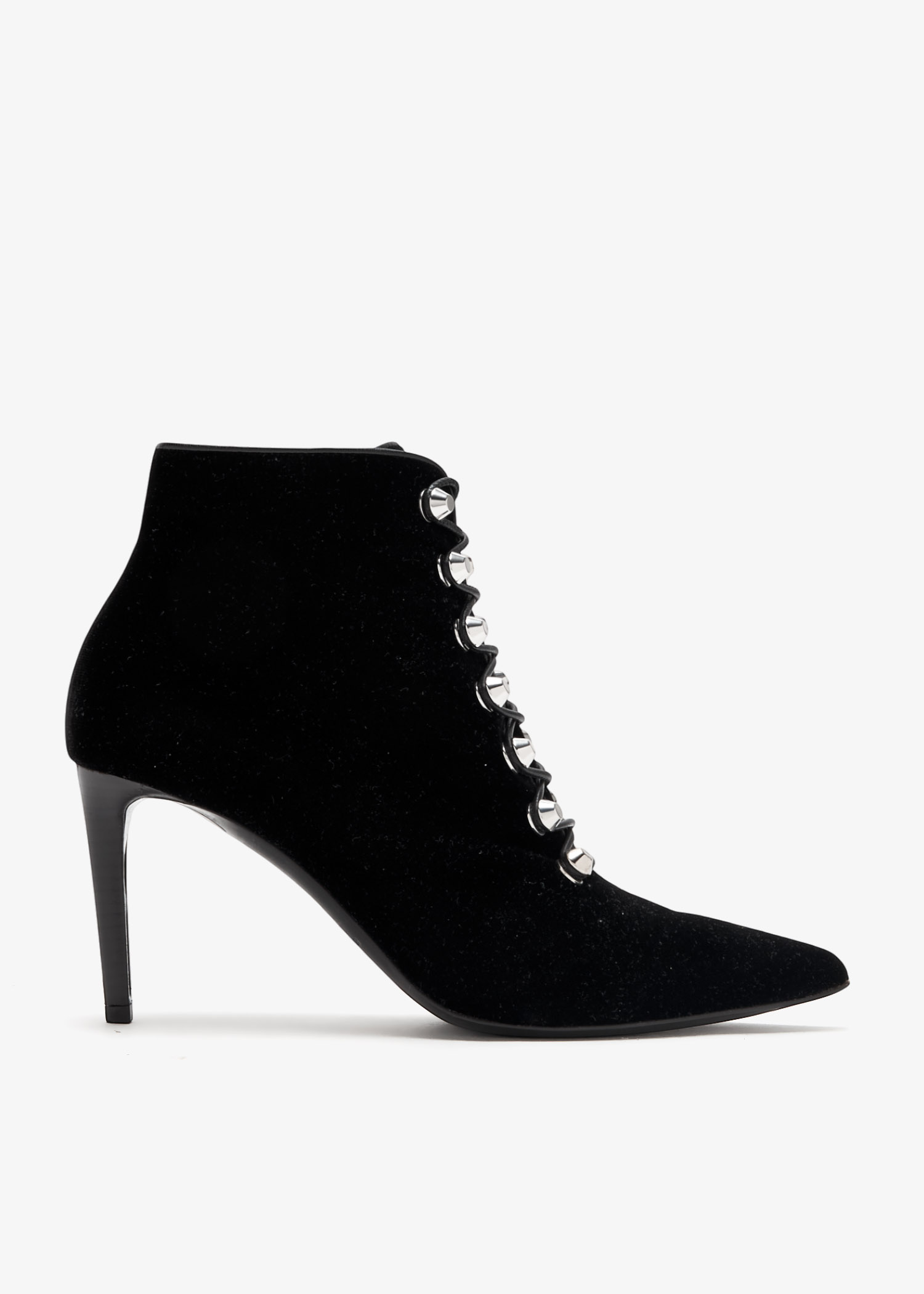 

Pointed zipped ankle boots, Black