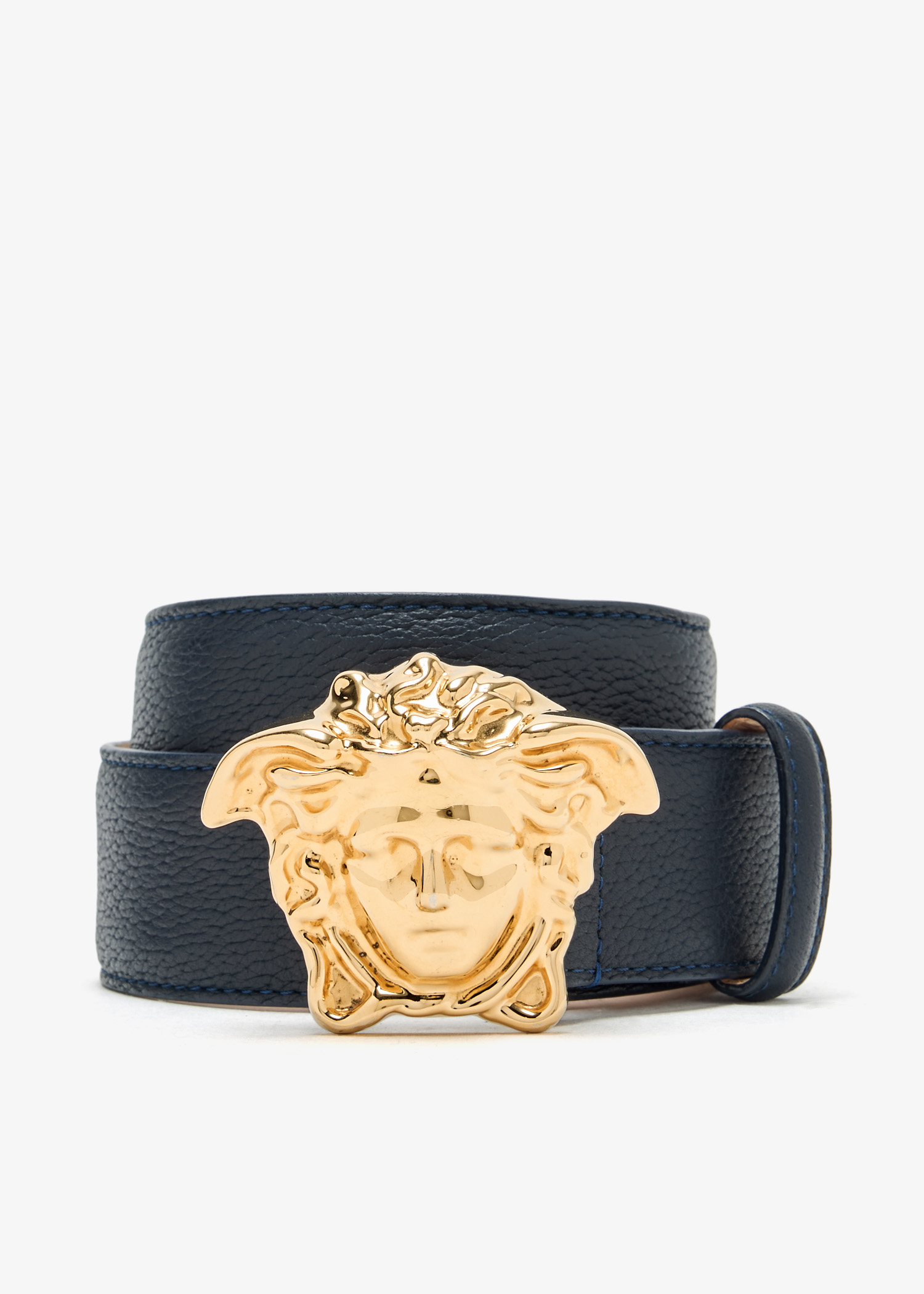 

Medusa Buckle belt, Navy