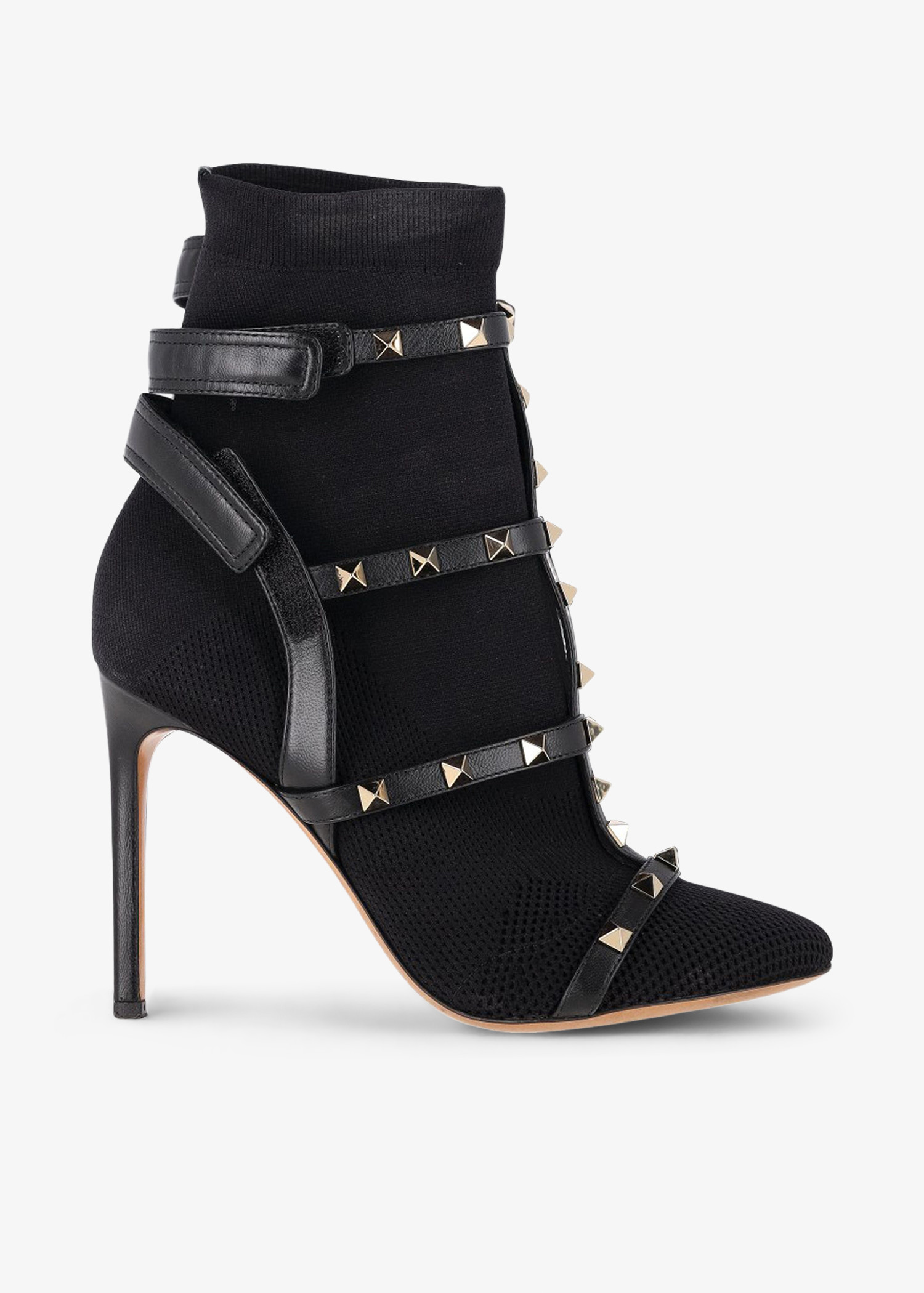 

Rockstud Bodytech knit booties, Black
