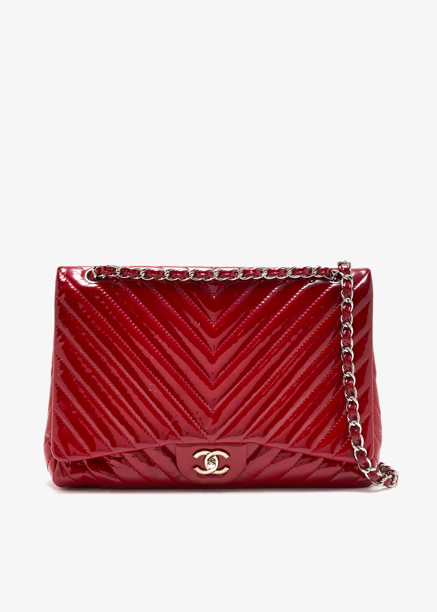 

Classic maxi flap shoulder bag, Red