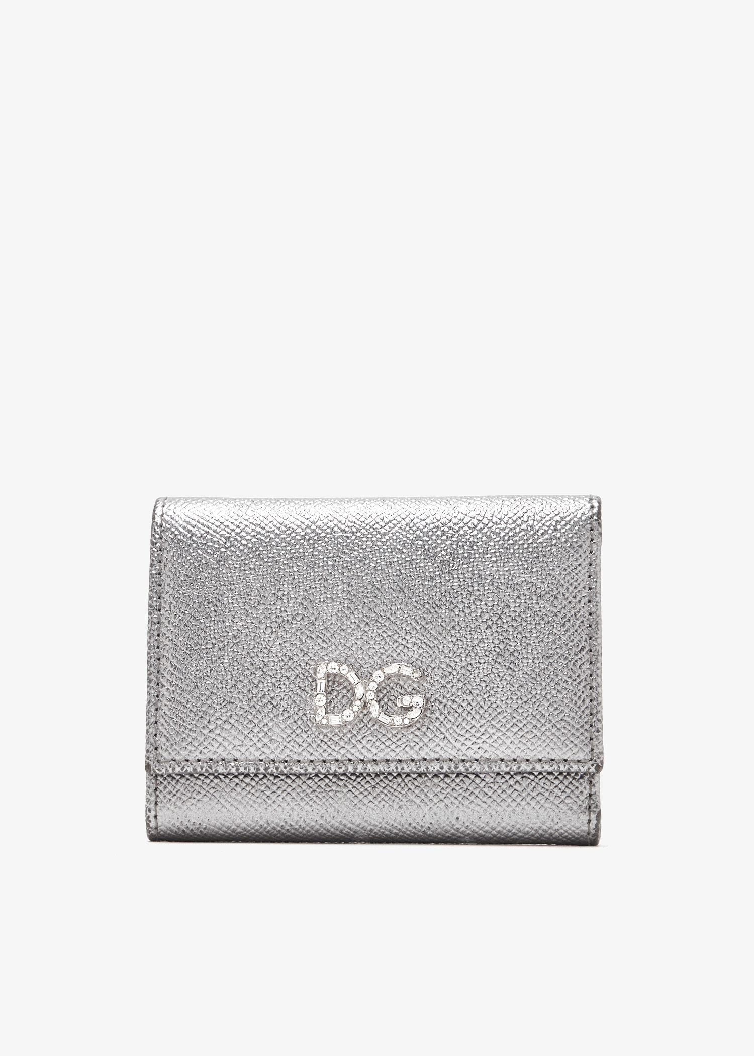 

DG Rhinestone trifold wallet, Silver