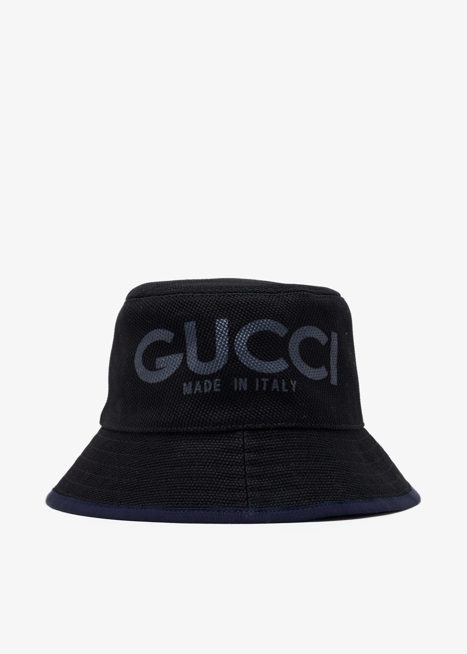 

Logo-print bucket hat, Navy