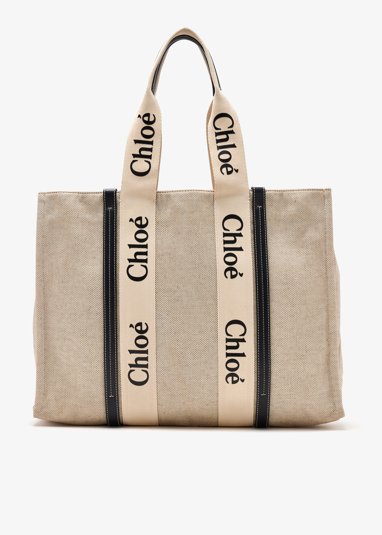 

Woody large tote bag, Beige