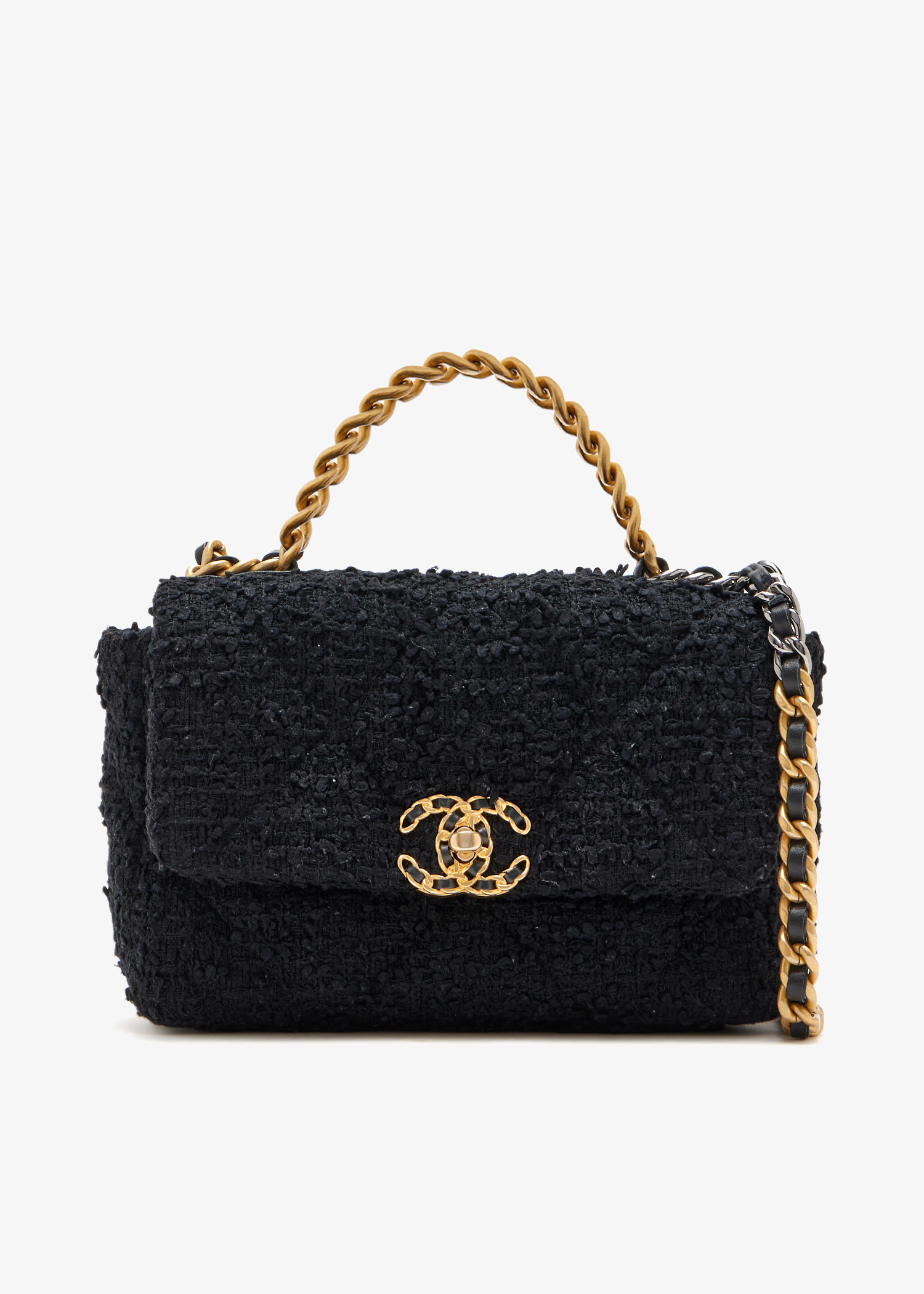 

Chanel 19 Tweed shoulder bag, Black