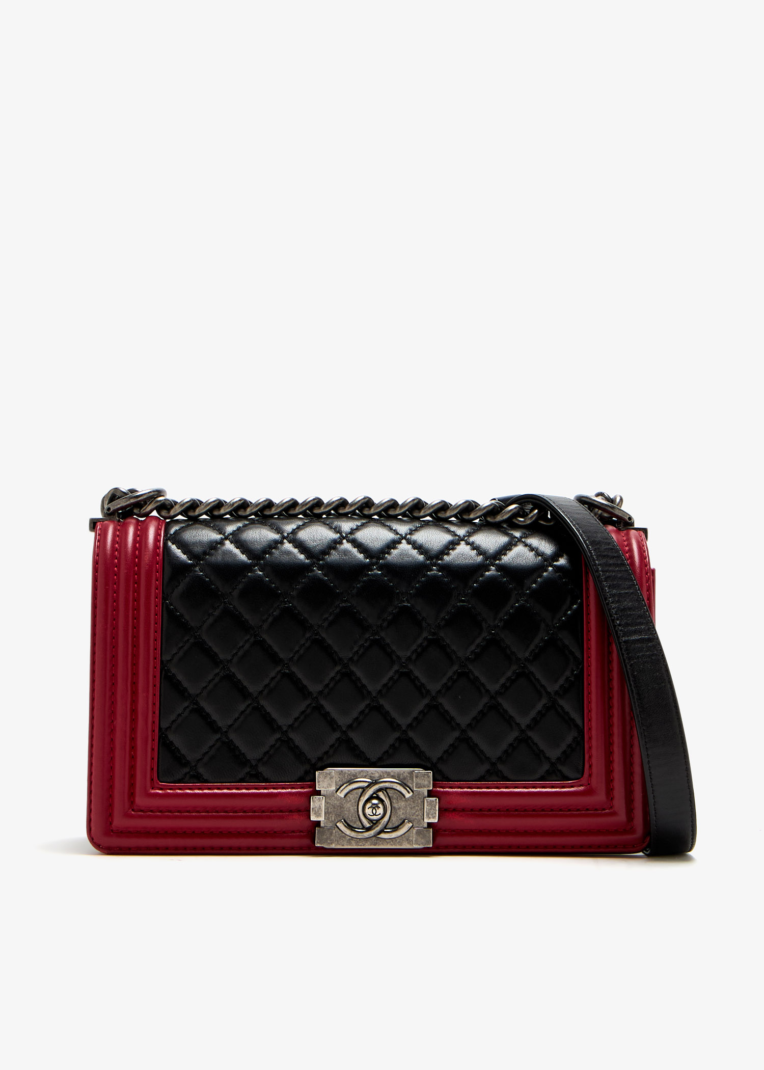 

Quilted Medium Boy bag, Black