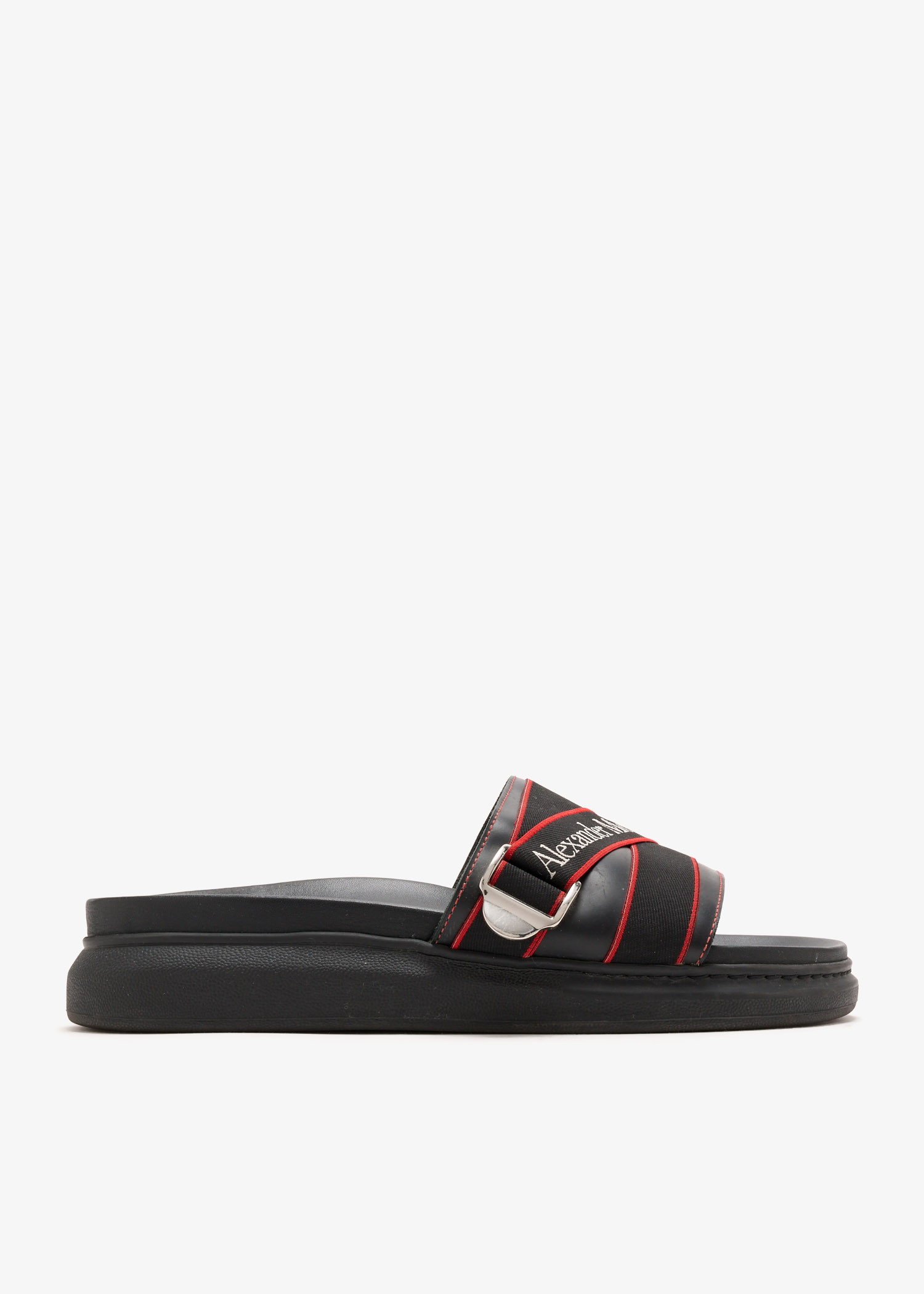 

Logo Strap slides, Black
