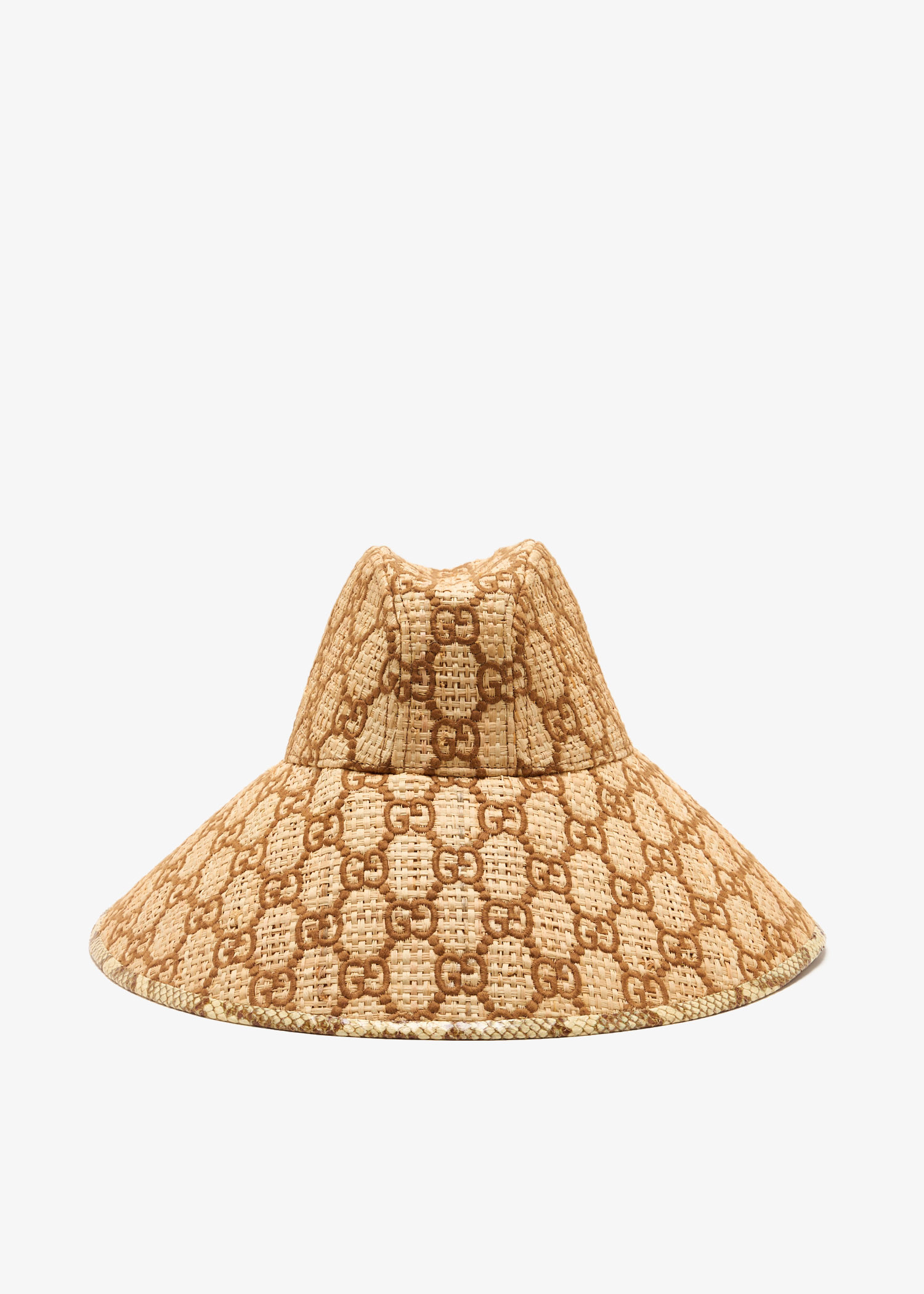 

GG raffia hat, Beige