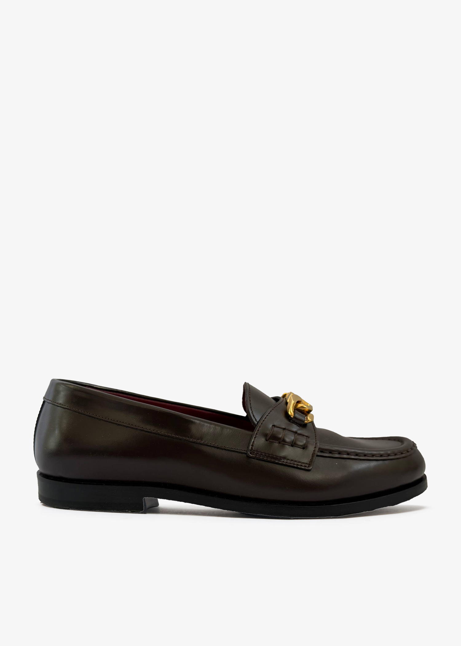 

VLogo chain loafers, Brown