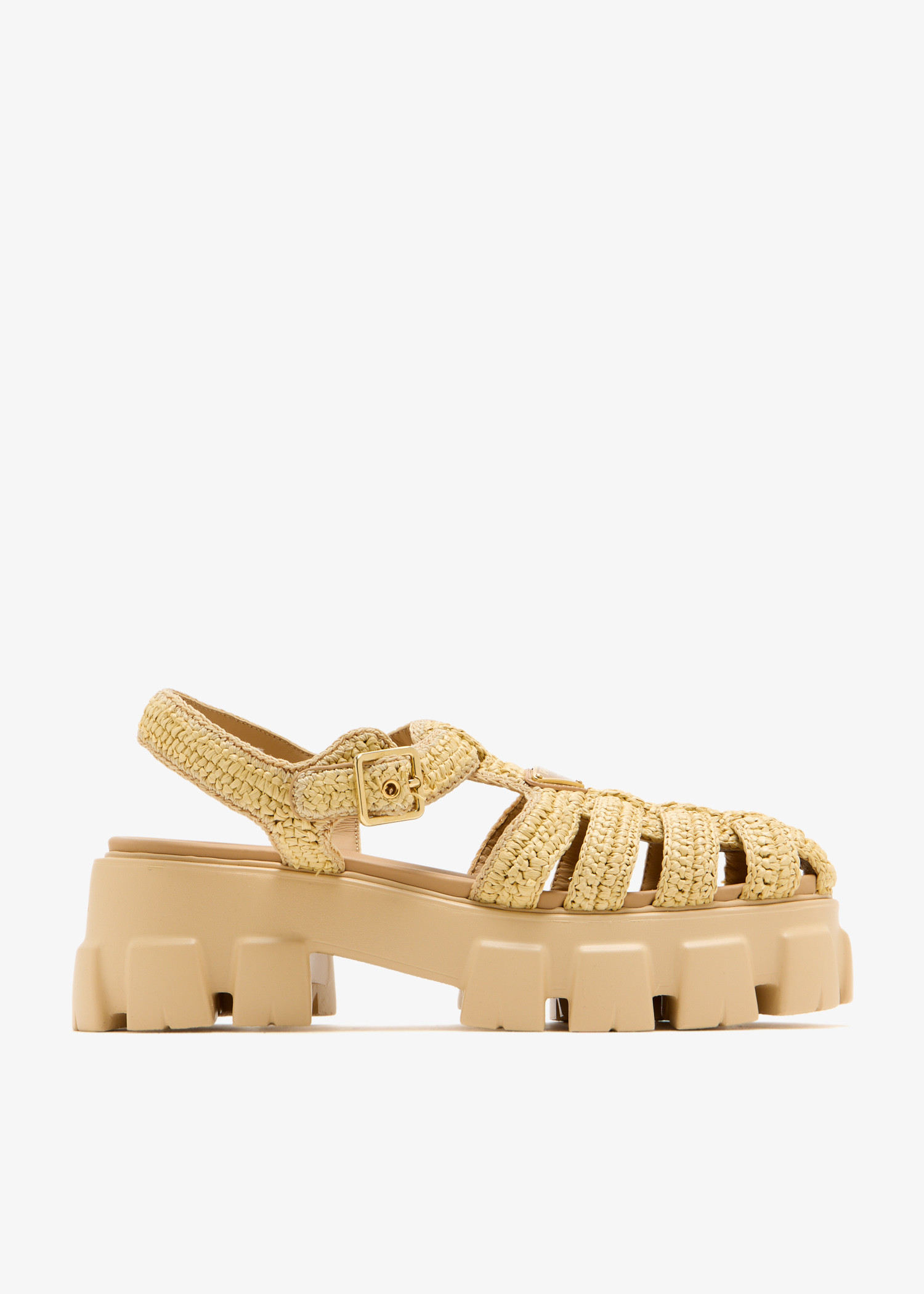 

Monolith raffia sandals, Beige