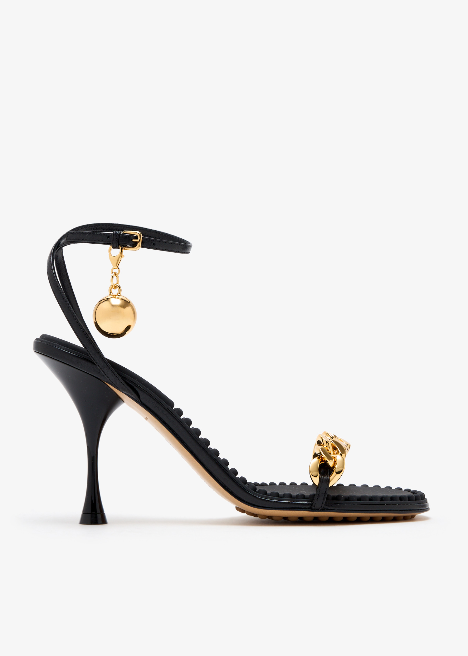 

Dot ankle strap sandals, Black