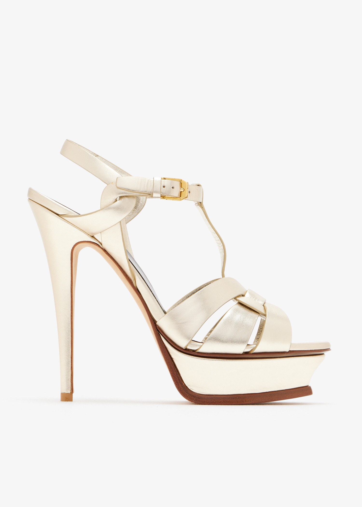 

Tribute platform sandals, Gold