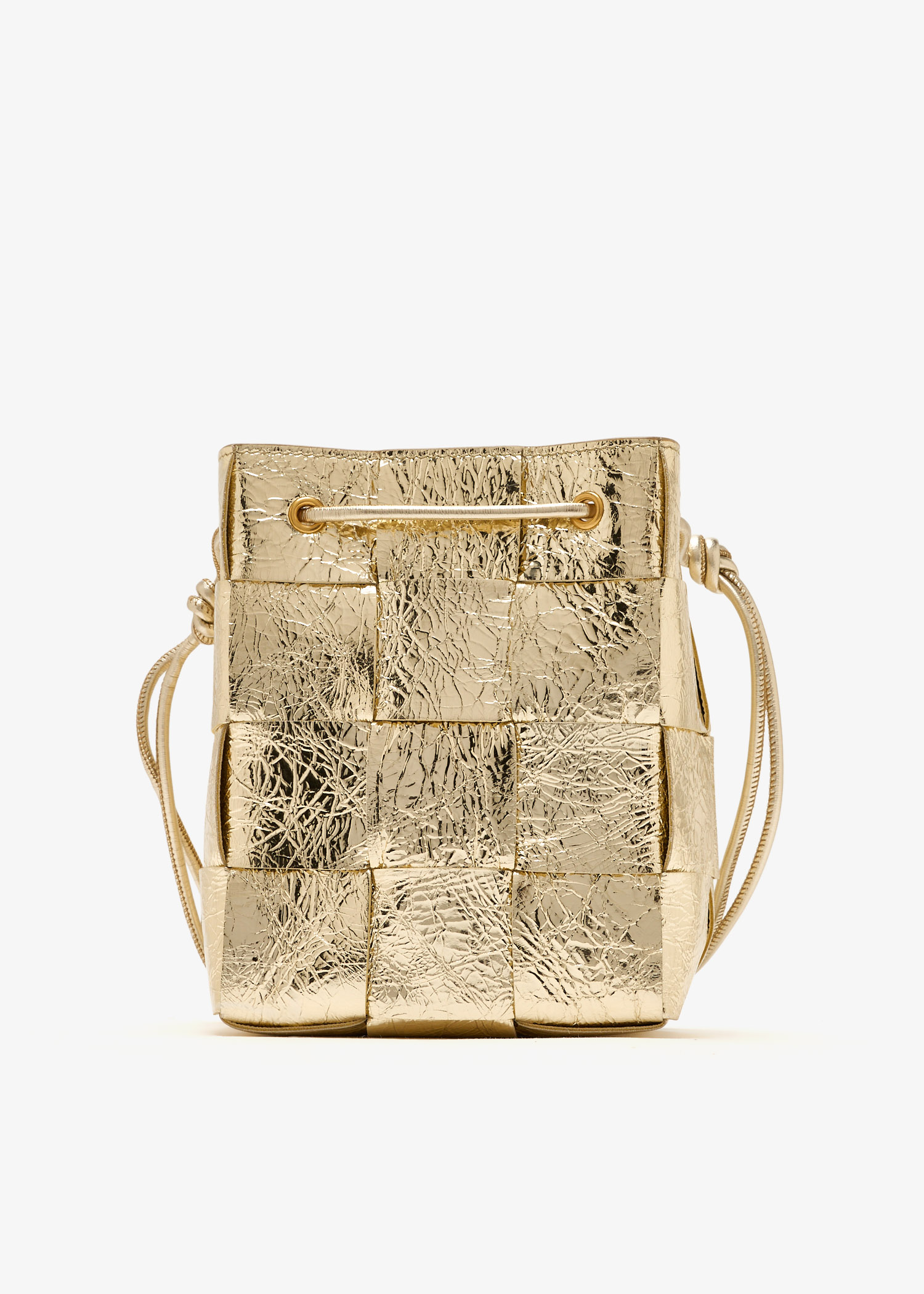 

Small Cassette bucket bag, Gold