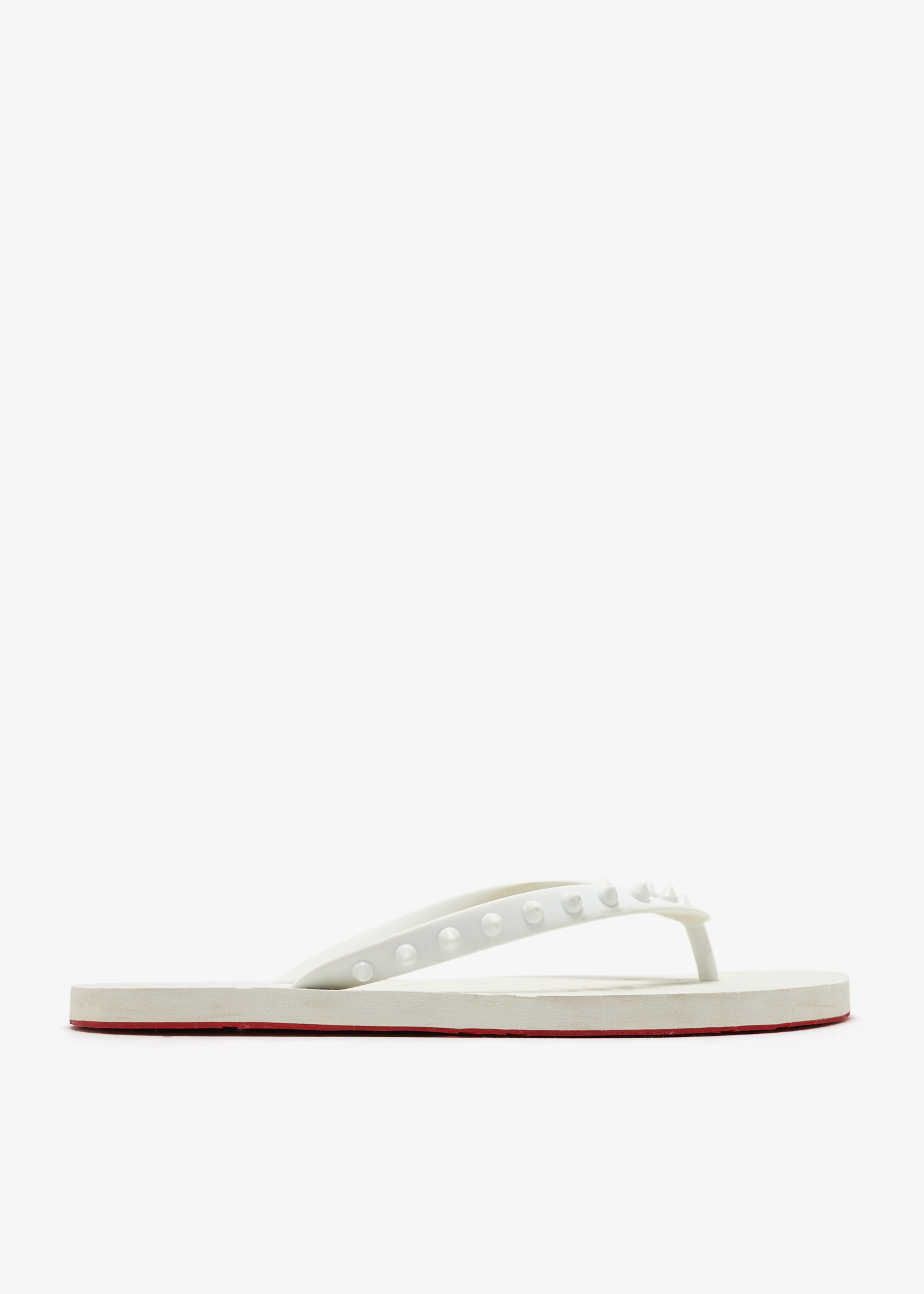 

Loubi flip flops, White