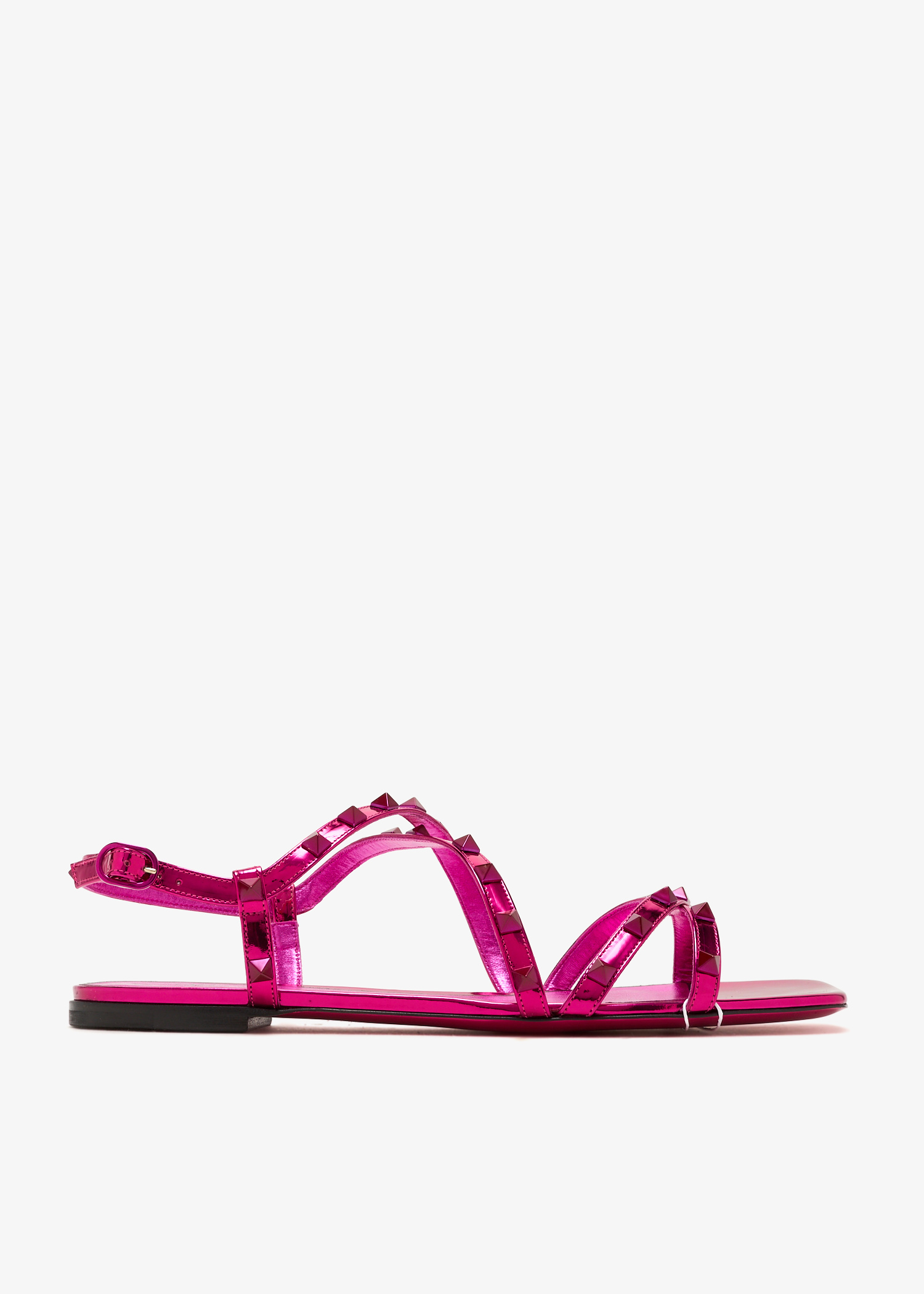 

Rockstud flat sandals, Pink