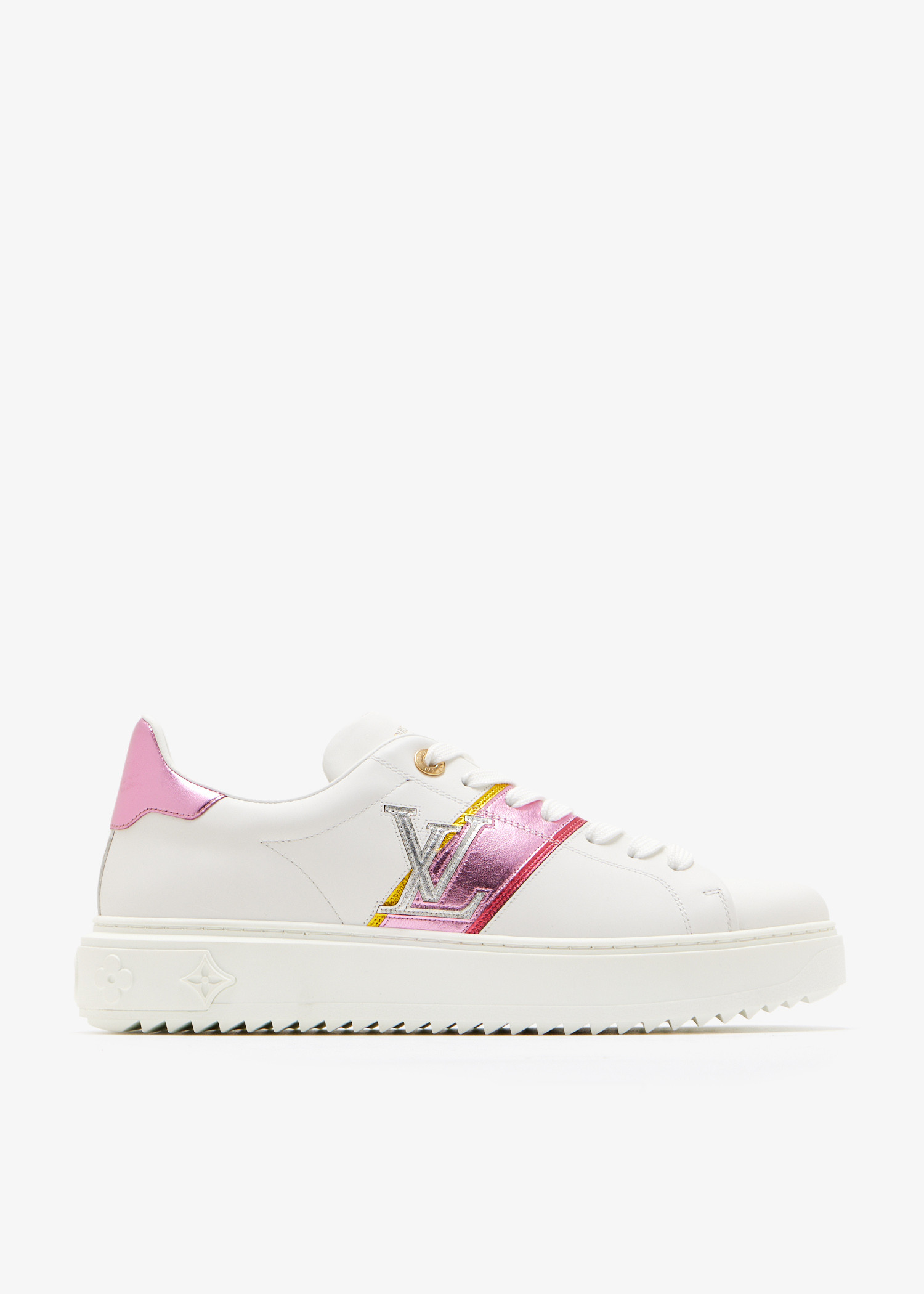 

Time Out Graphic Striped sneakers, White